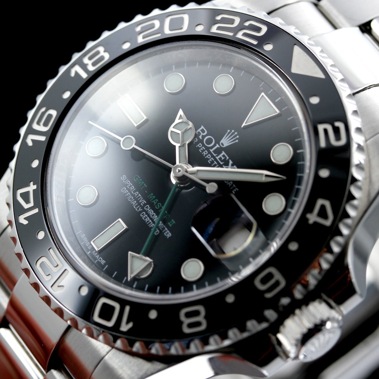 Rolex GMT Master II 40mm, Schwarz, Ref. 116710LN, B+P