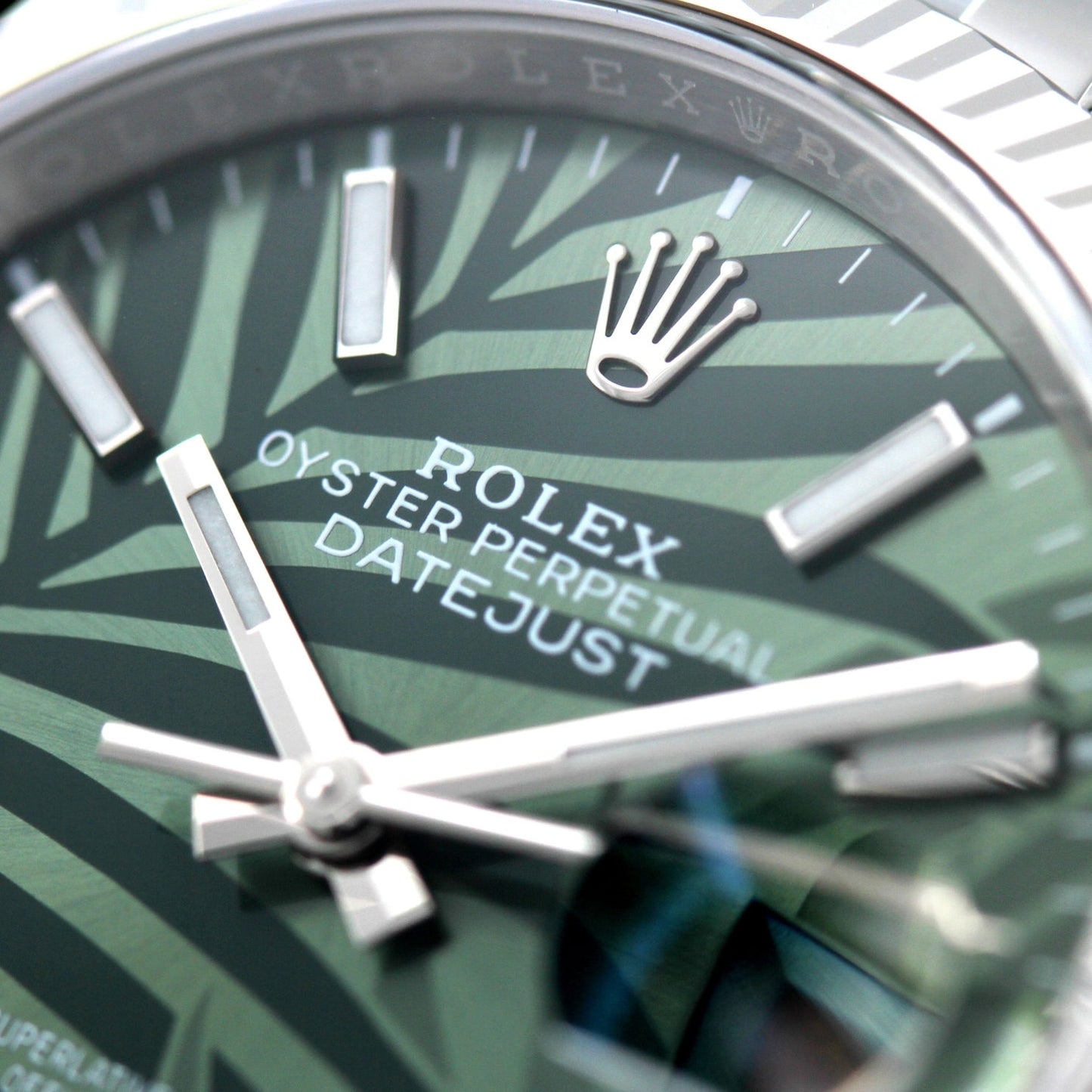 Rolex Datejust 36, Green Exotic Palm Dial, Ref. 126234, 2023, B+P