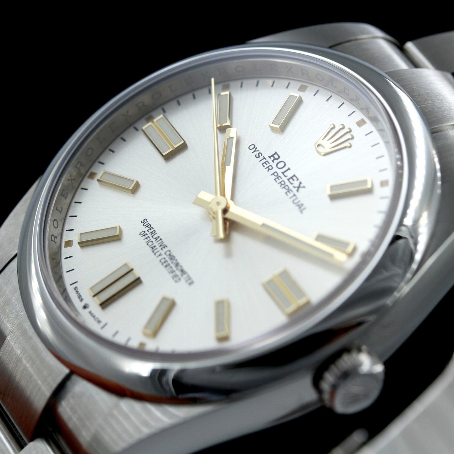 Rolex Oyster Perpetual 41, silber, ungetragen, 124300, 2021, B+P