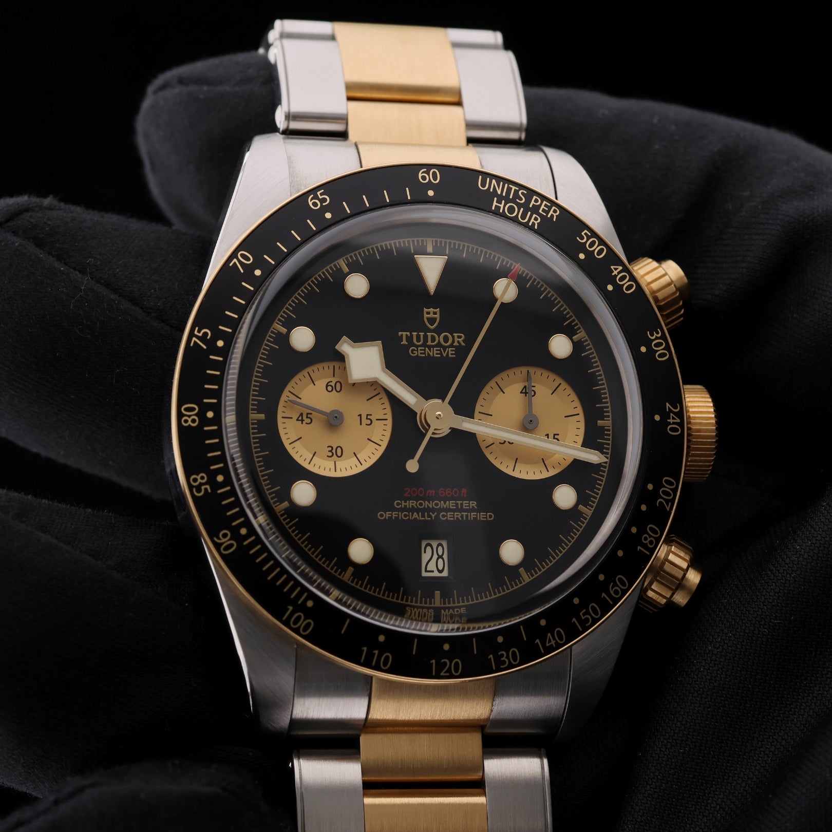 Tudor Black Bay Chrono S&G, Stahl/Gold, 41mm, Ref. 79363N, 12-2020, B+P