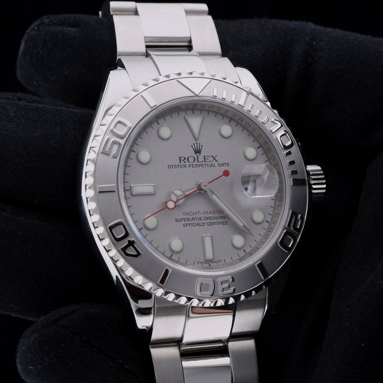 Rolex Yachtmaster 40, Edelstahl/Platin, Rehaut, Ref. 16622, 12-2007, B+P