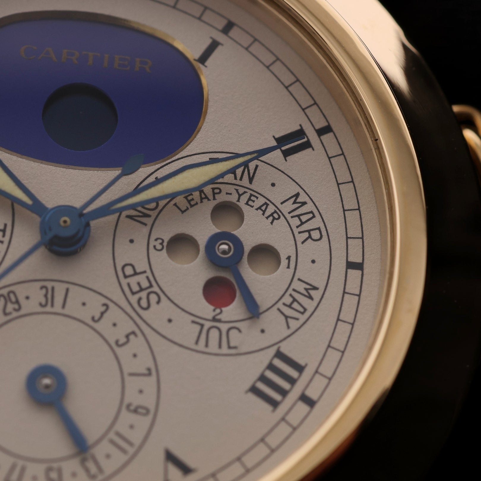 Cartier Pasha Perpetual Calendar, Gelbgold, 38mm, Ref. 30003, 1993, B+P