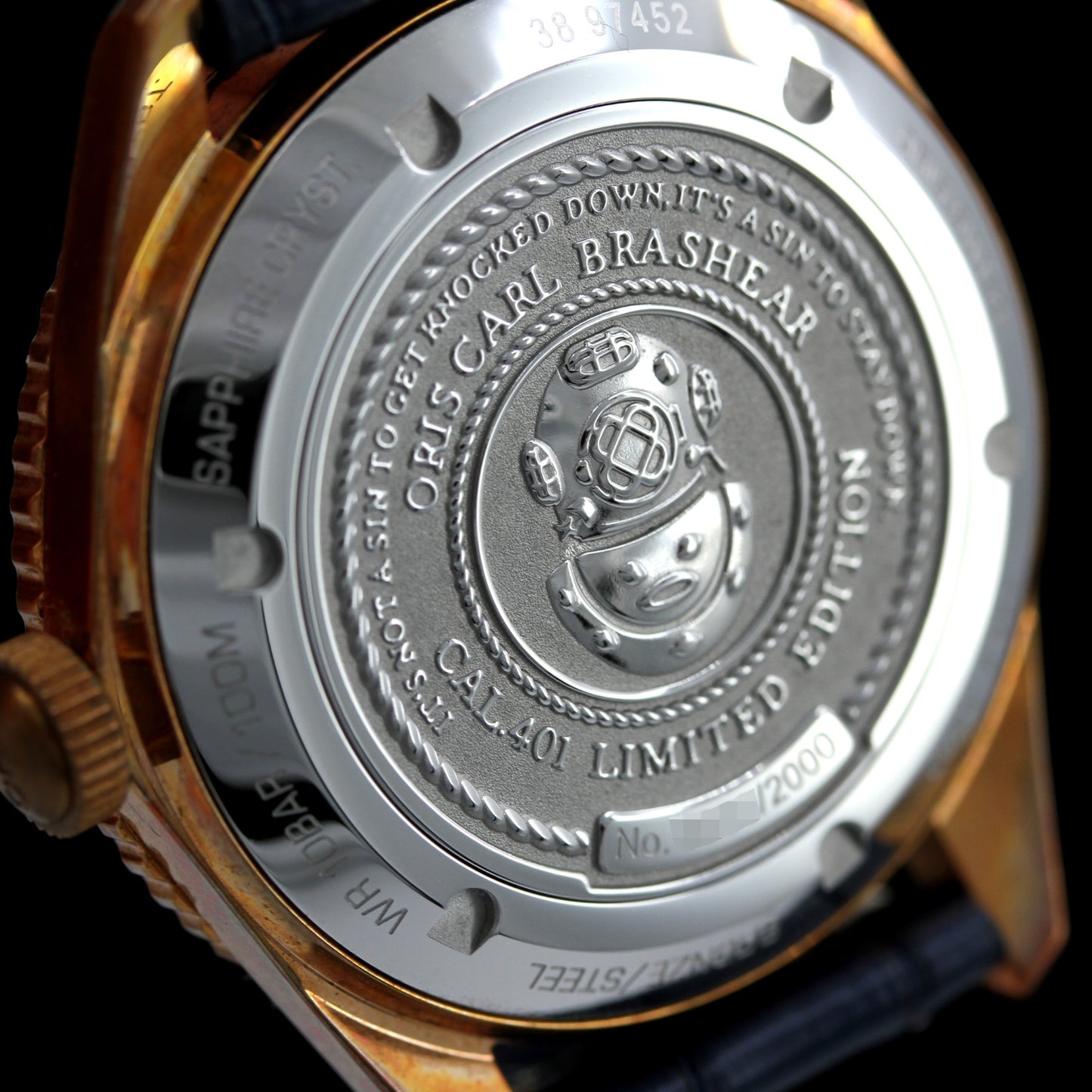 Oris Divers Carl Brashear 40 mm, Calibre 401, Limited Edition, Ref. 01 401 7764 3185, B+P