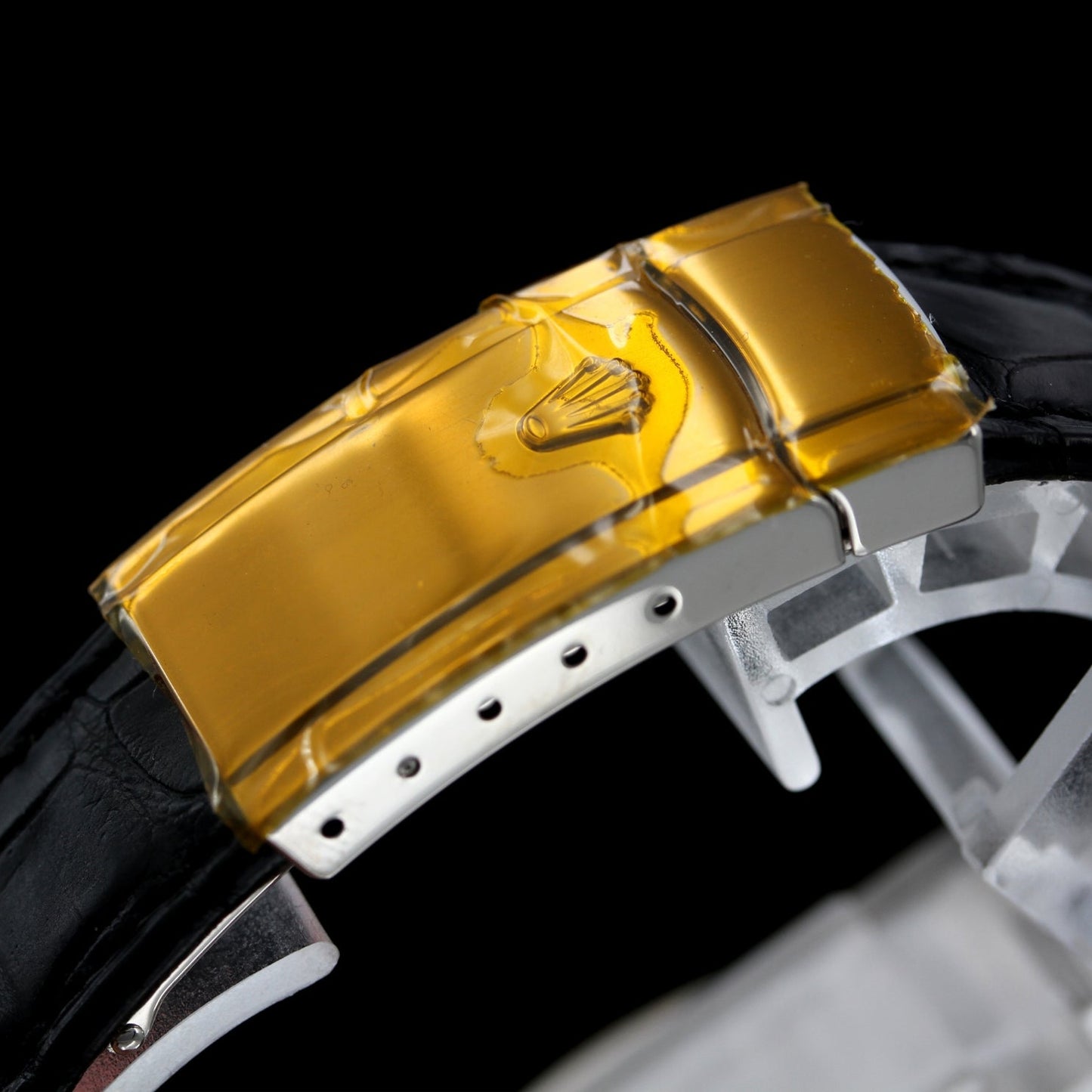 Rolex Datejust 36, leather strap, folding clasp, LC100, 116138