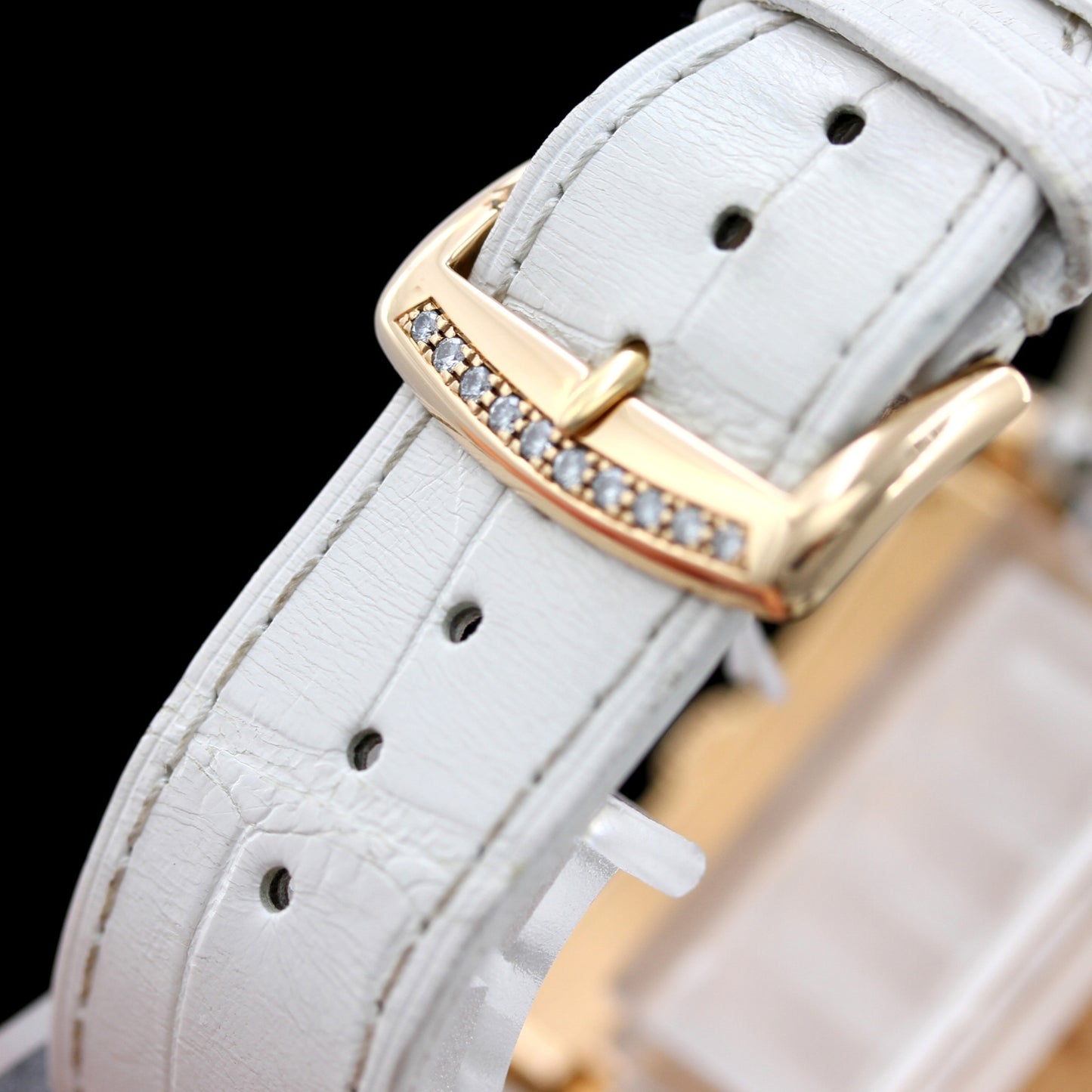 Franck Muller Master Square Relief, rose gold, bezel set with diamonds, 6002M QZ DCD IR