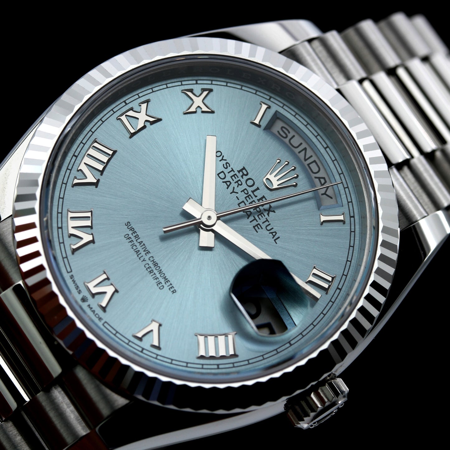 Rolex Day-Date 36, Ref. 128236, Platinum, 2023, B+P
