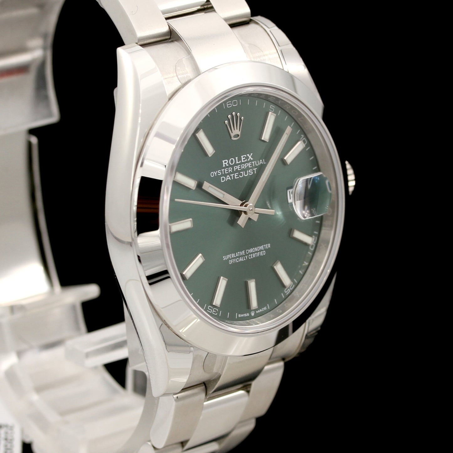 Rolex Datejust 41, 41 mm, Grün, Ref. 126300, ungetragen, B+P