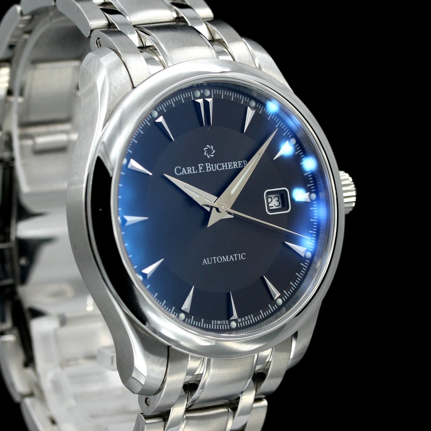 Carl F. Bucherer Manero Autodate 42mm, Grey Dial, Ref. 00.10915.08.33.21, 2020, B+P