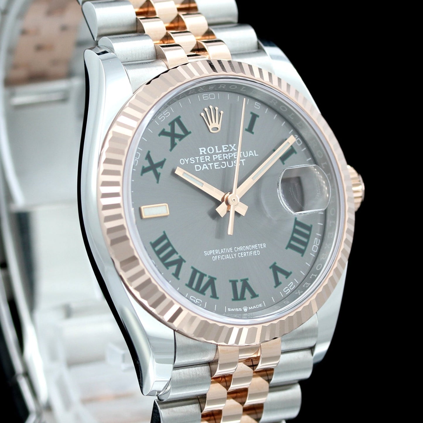 Rolex Datejust »Wimbledon« 36 mm, Stahl-Everose Gold, 126231, 2023, B+P