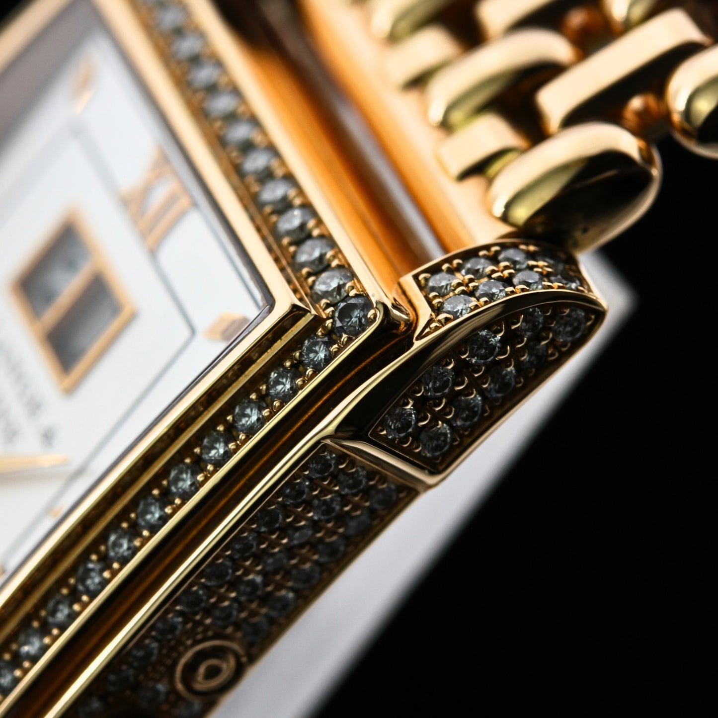 A. Lange & Söhne Cabaret Diamonds Joaillerie, Rotgold, Goldband, 244 Brillanten, 44 x 27,5mm, Ref. 808.040, B+P
