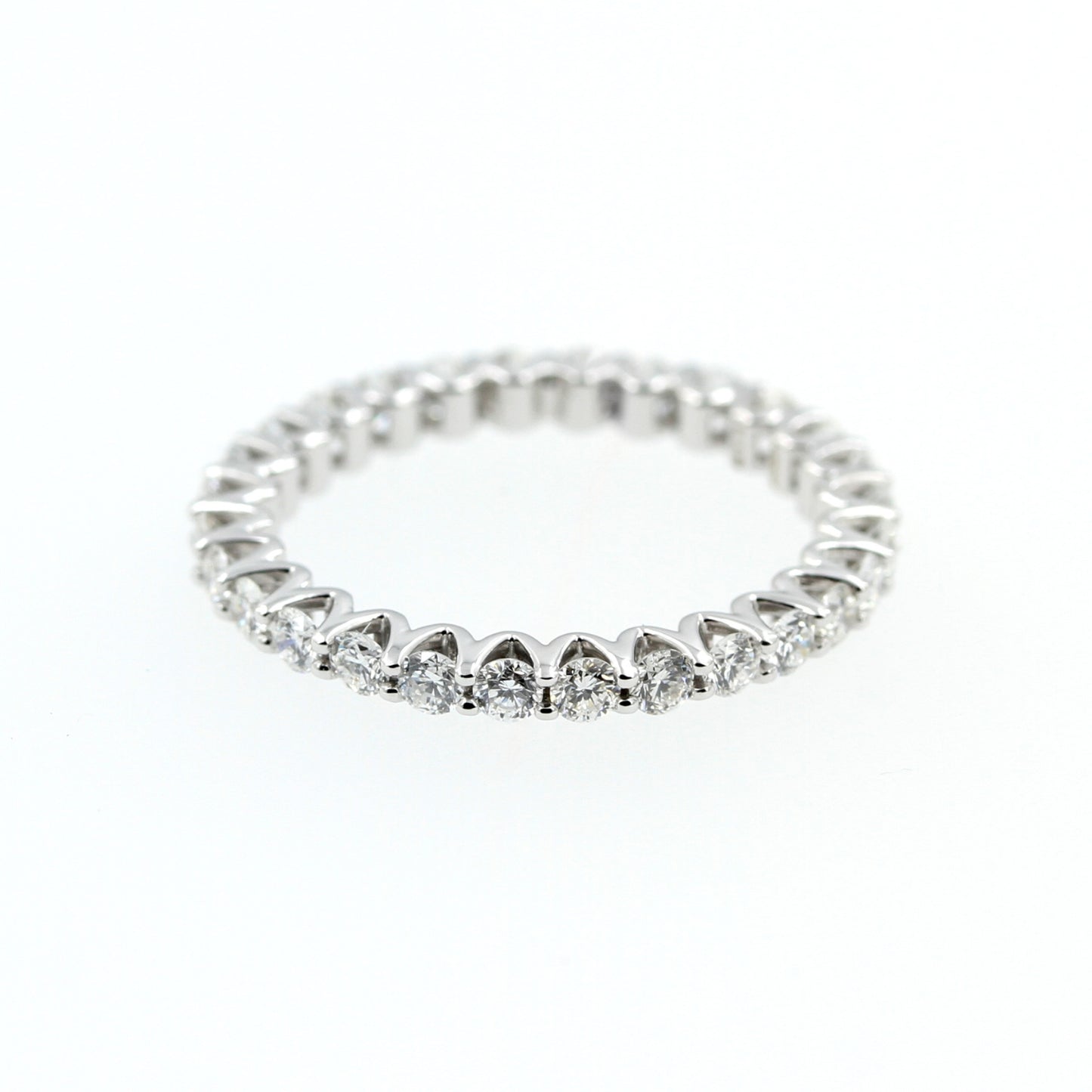 Ring, Memoirering Weißgold, 1,1 ct mit 28 Diamanten, RG 54