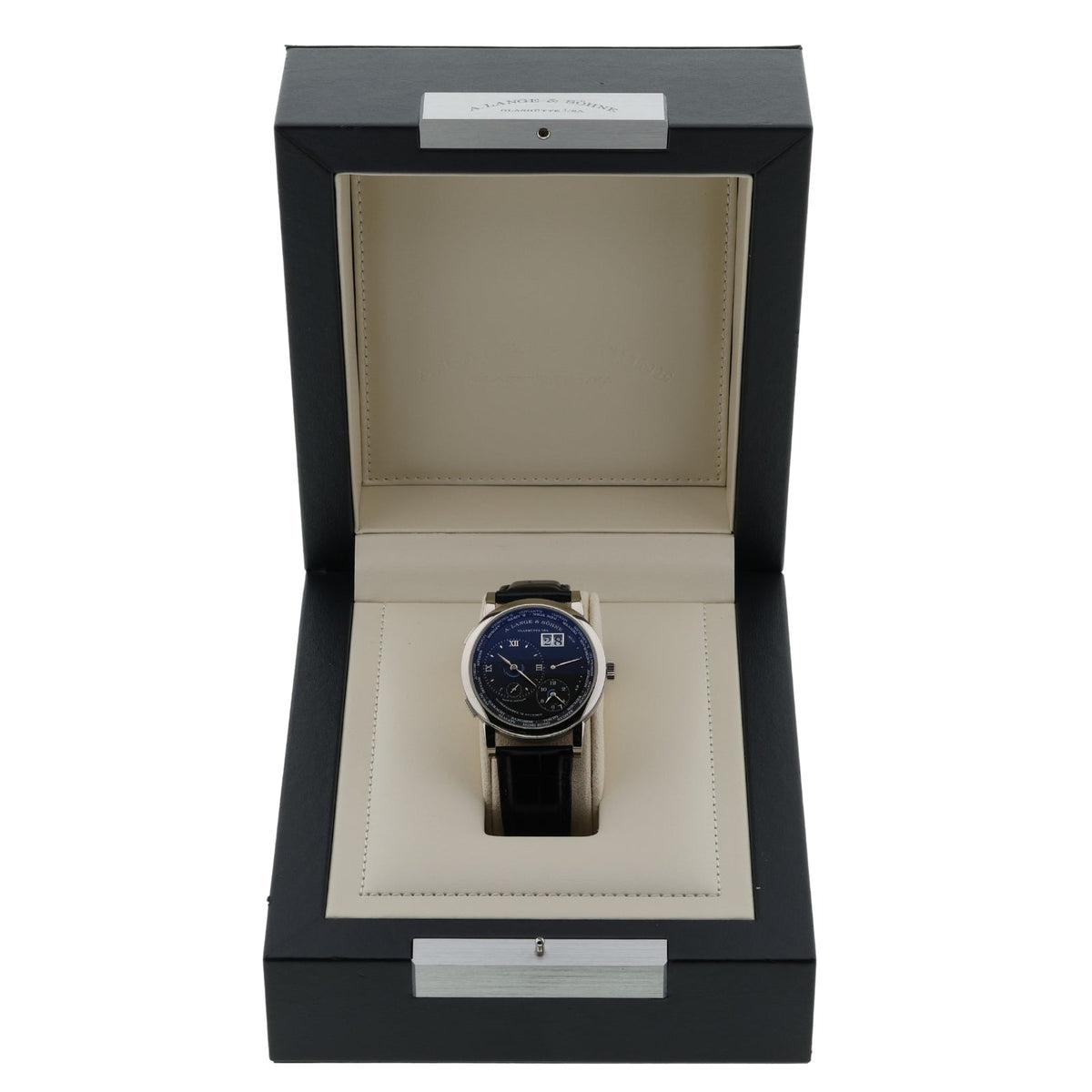 A. Lange & Söhne, Lange 1 Time Zone, Weissgold, Black Dial, Ref. 136.029, 2022, B+P - LUXUHRIA