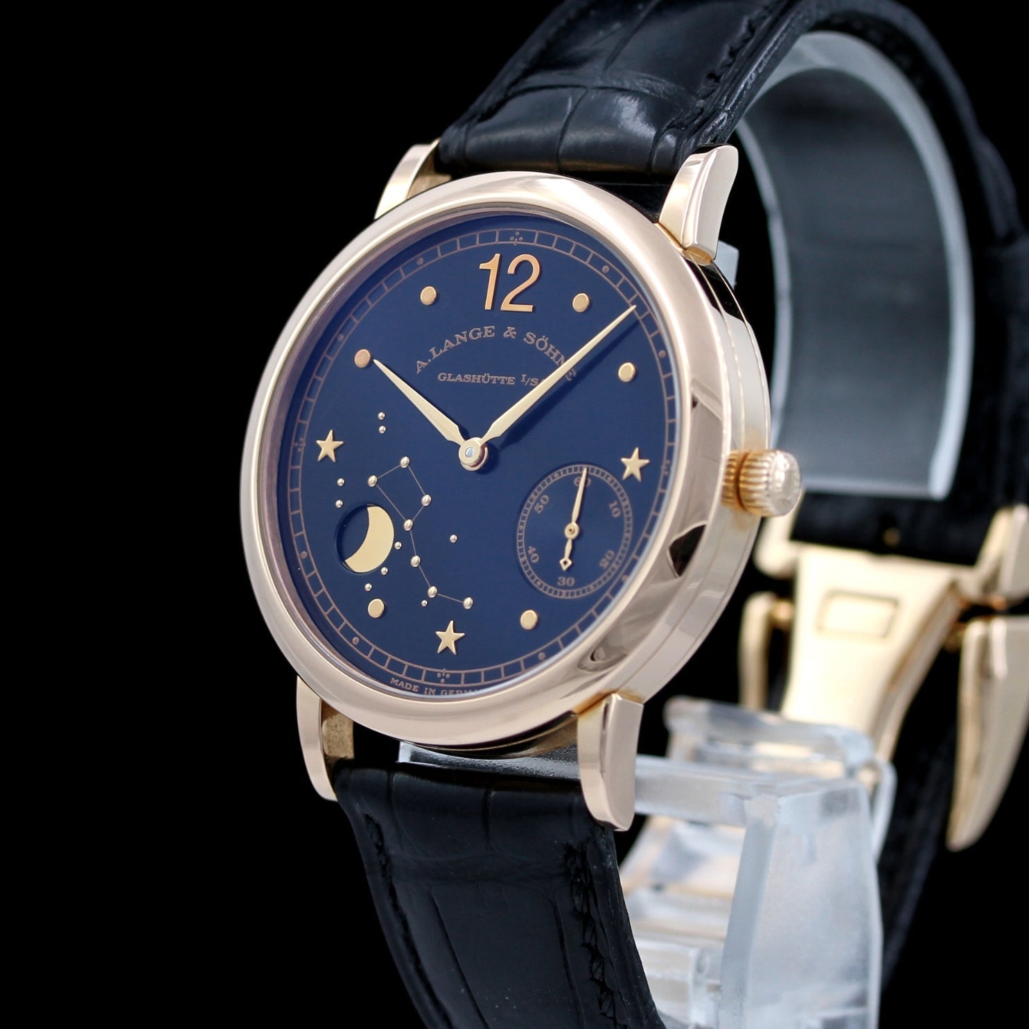 A. Lange & Söhne 1815 Mondphase 36 mm, Emil Lange, Limited Edition 250, Faltschliesse, Ref. 231.031, 1999/DE, B+P - LUXUHRIA