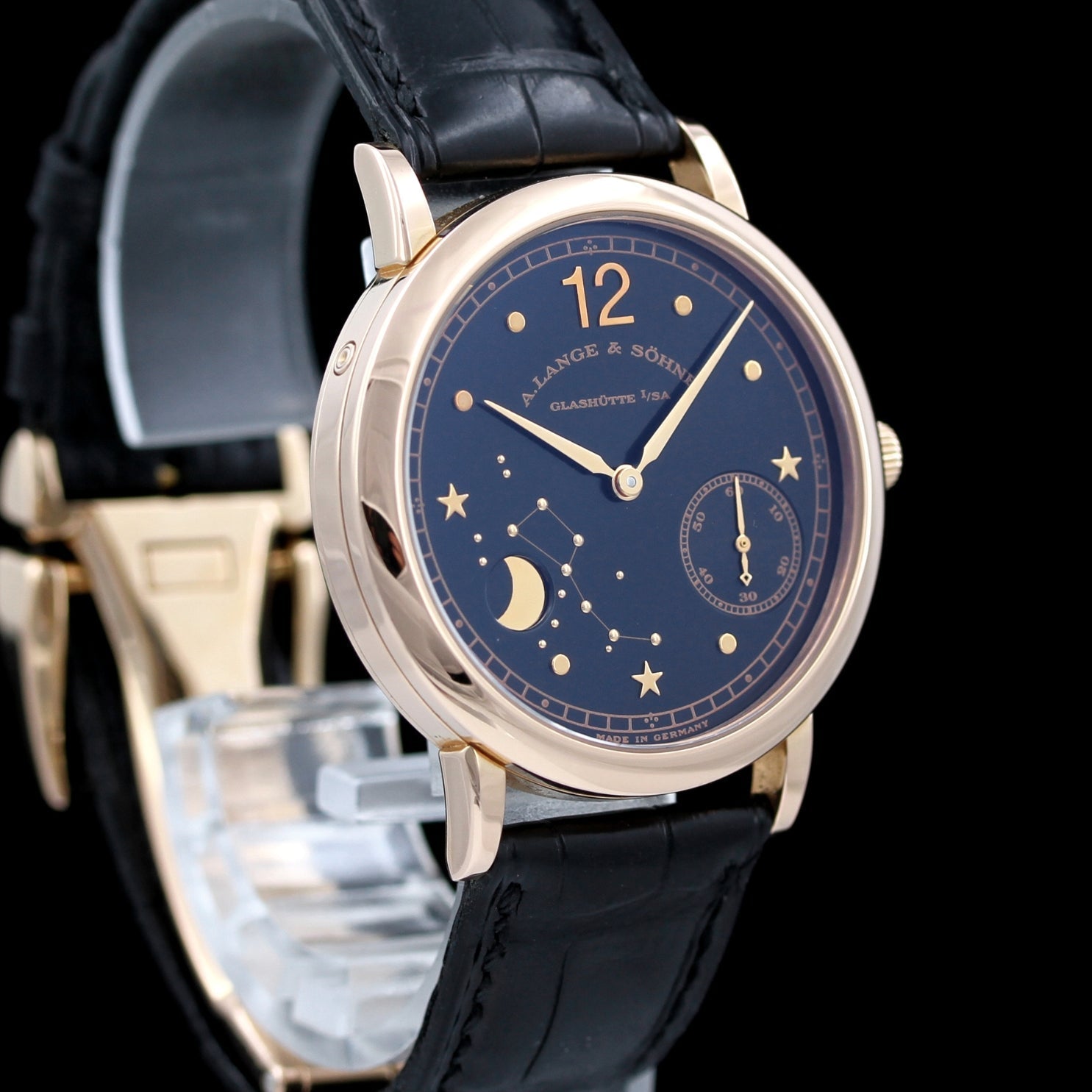 A. Lange & Söhne 1815 Mondphase 36 mm, Emil Lange, Limited Edition 250, Faltschliesse, Ref. 231.031, 1999/DE, B+P - LUXUHRIA
