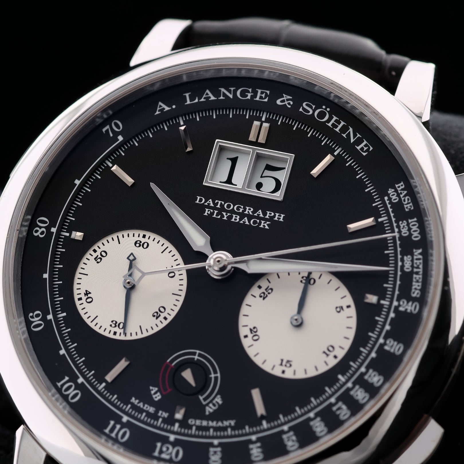 A. Lange & Söhne Datograph Flyback Auf/Ab, Up/Down 950er Platin, Faltschliesse, Ref. LSLS4052AD, 405.035, B+P - LUXUHRIA