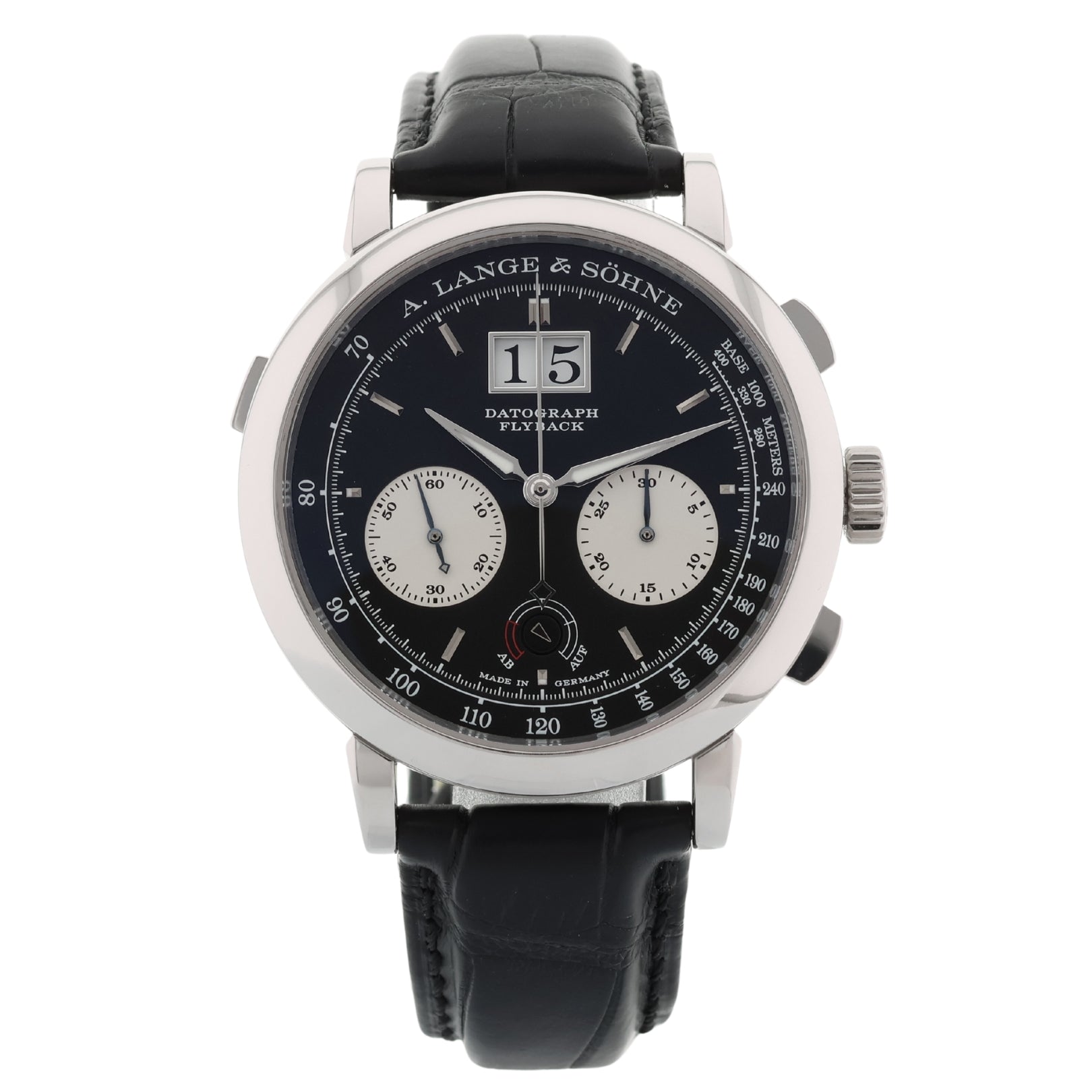 A. Lange & Söhne Datograph Flyback Auf/Ab, Up/Down 950er Platin, Faltschliesse, Ref. LSLS4052AD, 405.035, B+P - LUXUHRIA