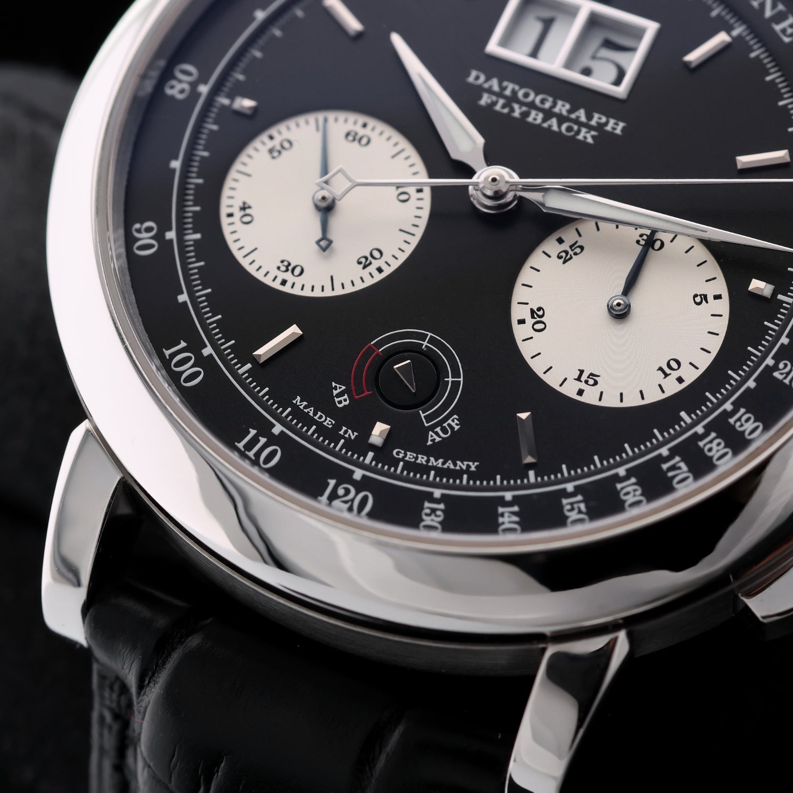 A. Lange & Söhne Datograph Flyback Auf/Ab, Up/Down 950er Platin, Faltschliesse, Ref. LSLS4052AD, 405.035, B+P - LUXUHRIA