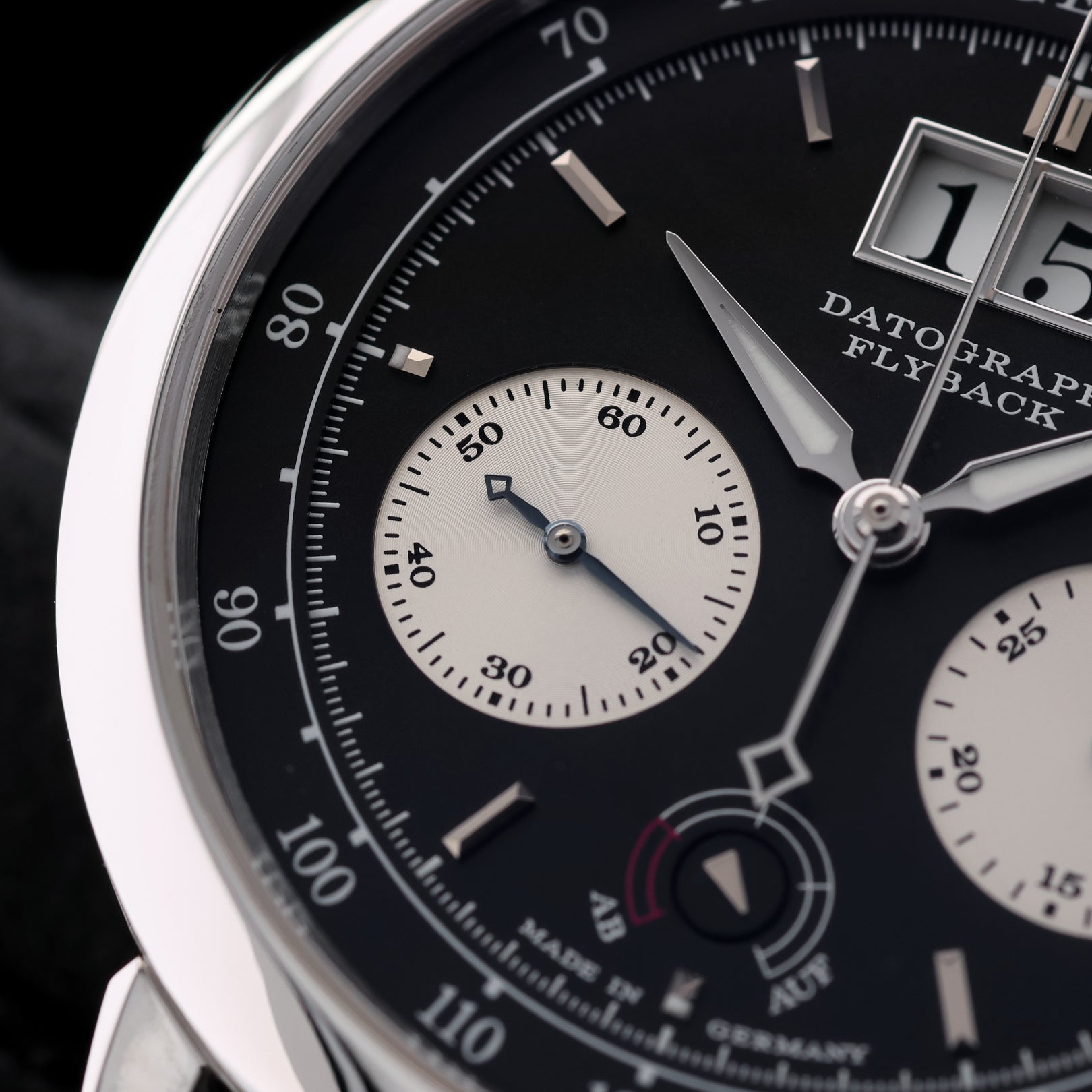 A. Lange & Söhne Datograph Flyback Auf/Ab, Up/Down 950er Platin, Faltschliesse, Ref. LSLS4052AD, 405.035, B+P - LUXUHRIA