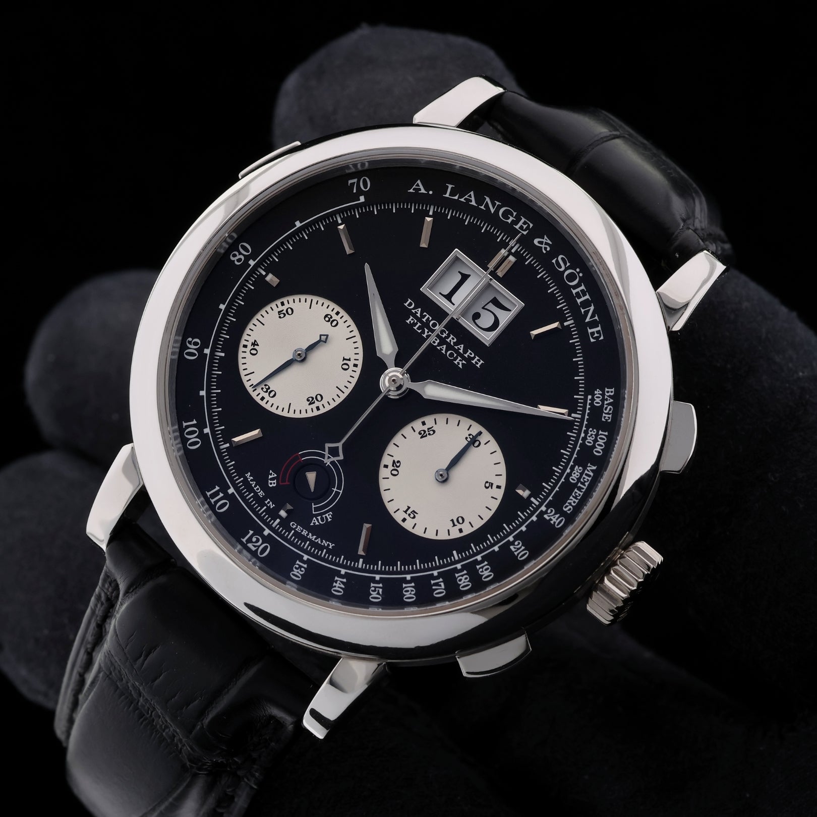 A. Lange & Söhne Datograph Flyback Auf/Ab, Up/Down 950er Platin, Faltschliesse, Ref. LSLS4052AD, 405.035, B+P - LUXUHRIA