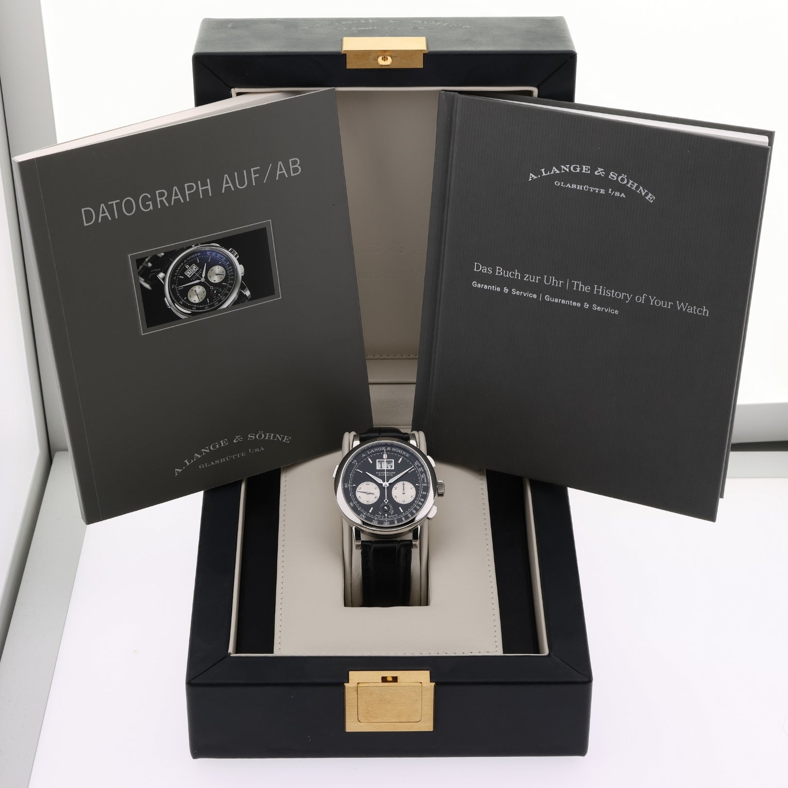 A. Lange & Söhne Datograph Flyback Auf/Ab, Up/Down 950er Platin, Faltschliesse, Ref. LSLS4052AD, 405.035, B+P - LUXUHRIA