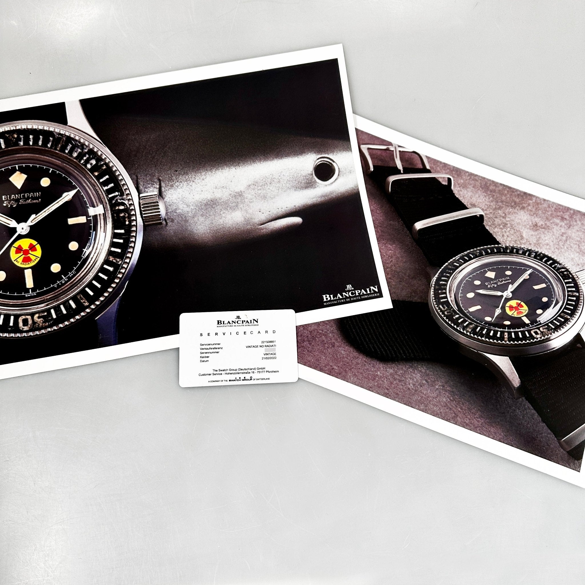 Blancpain Fifty Fathoms Vintage no Radiation, Vintage Blancpain Service 2021 - LUXUHRIA