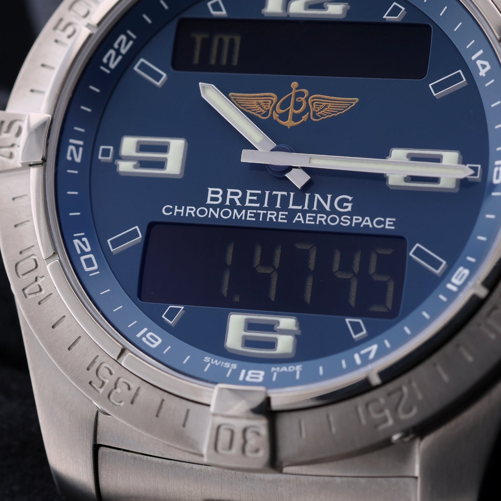 Breitling Aerospace Avantage, Titanium, Blue Dial, Ref. E7936210/C775, B+P - LUXUHRIA