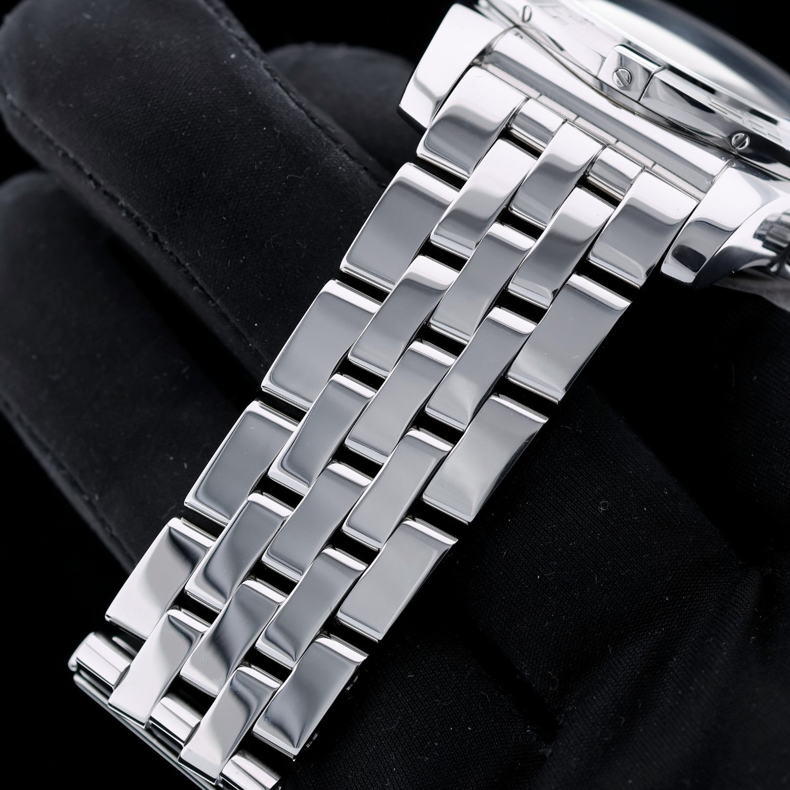 Breitling Chronomat 44 Blue, Edelstahl, Stahlband, Ref. AB0110, B+P - LUXUHRIA