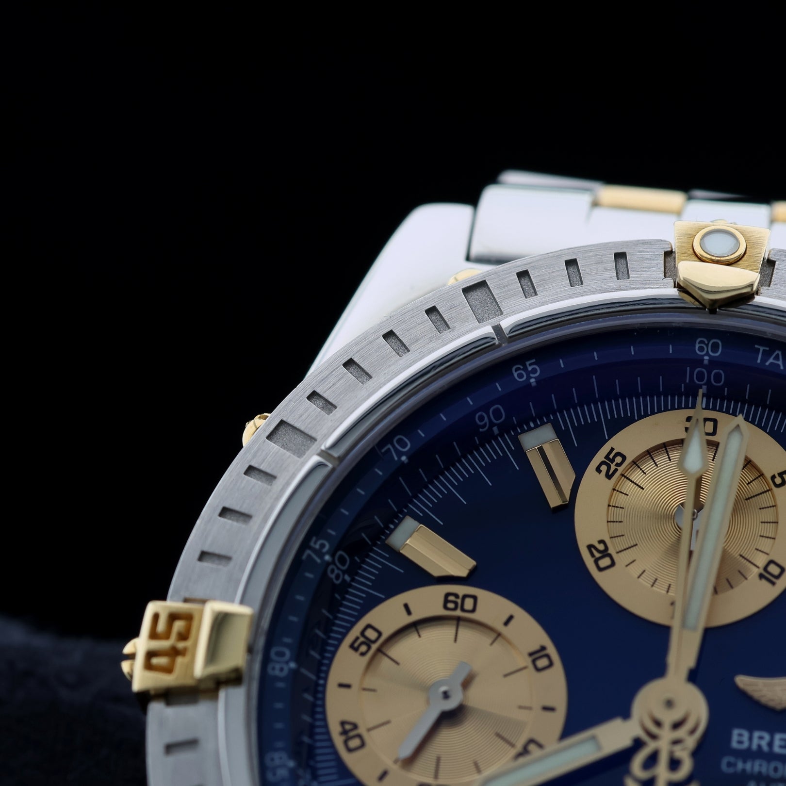 Breitling Chronomat "GT" 39mm, Blau Golden, Automatik, Ref. B13352, Stahl/Gold, Box - LUXUHRIA