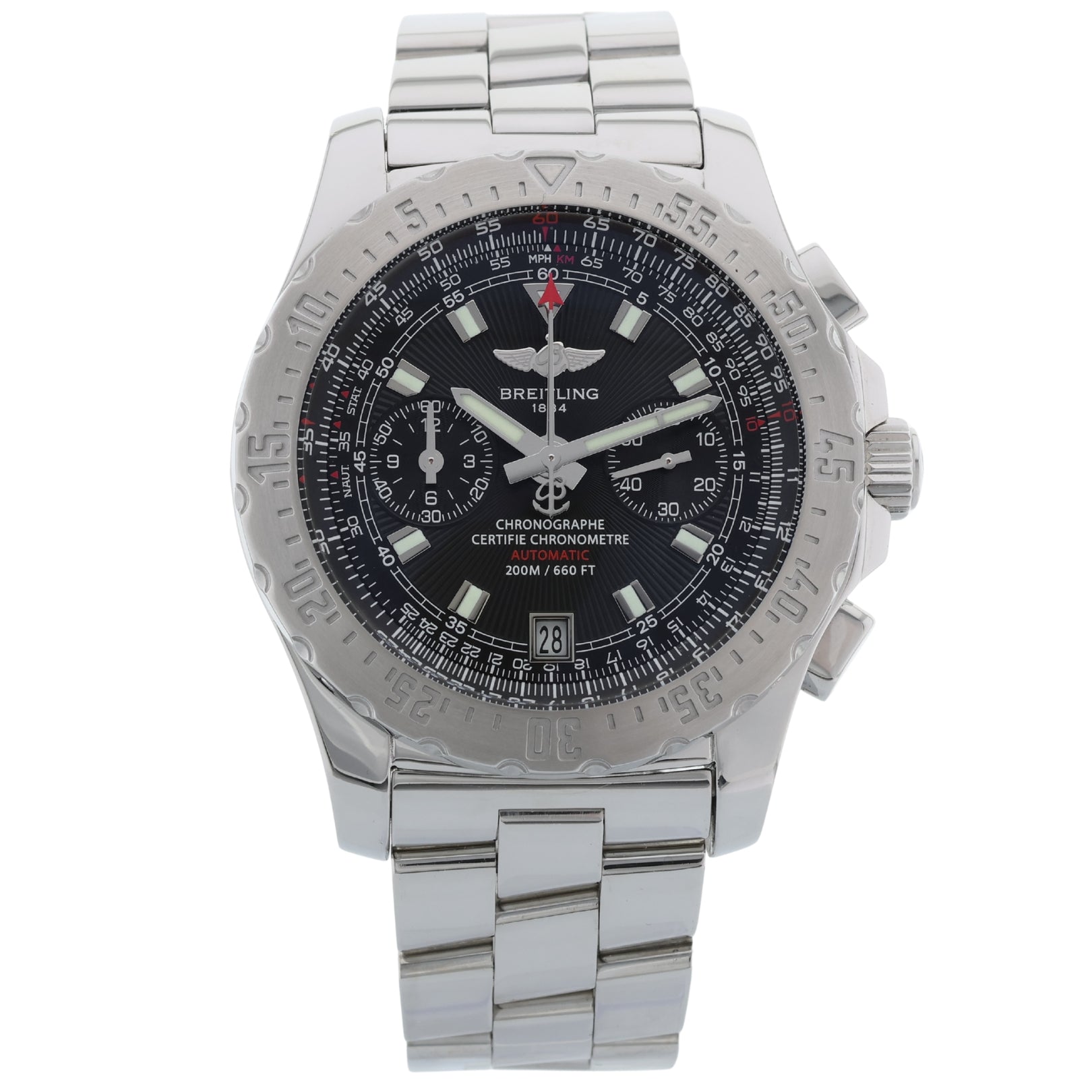 Breitling Skyracer Chronograph, Edelstahl, Ref. A27362, B+P - LUXUHRIA