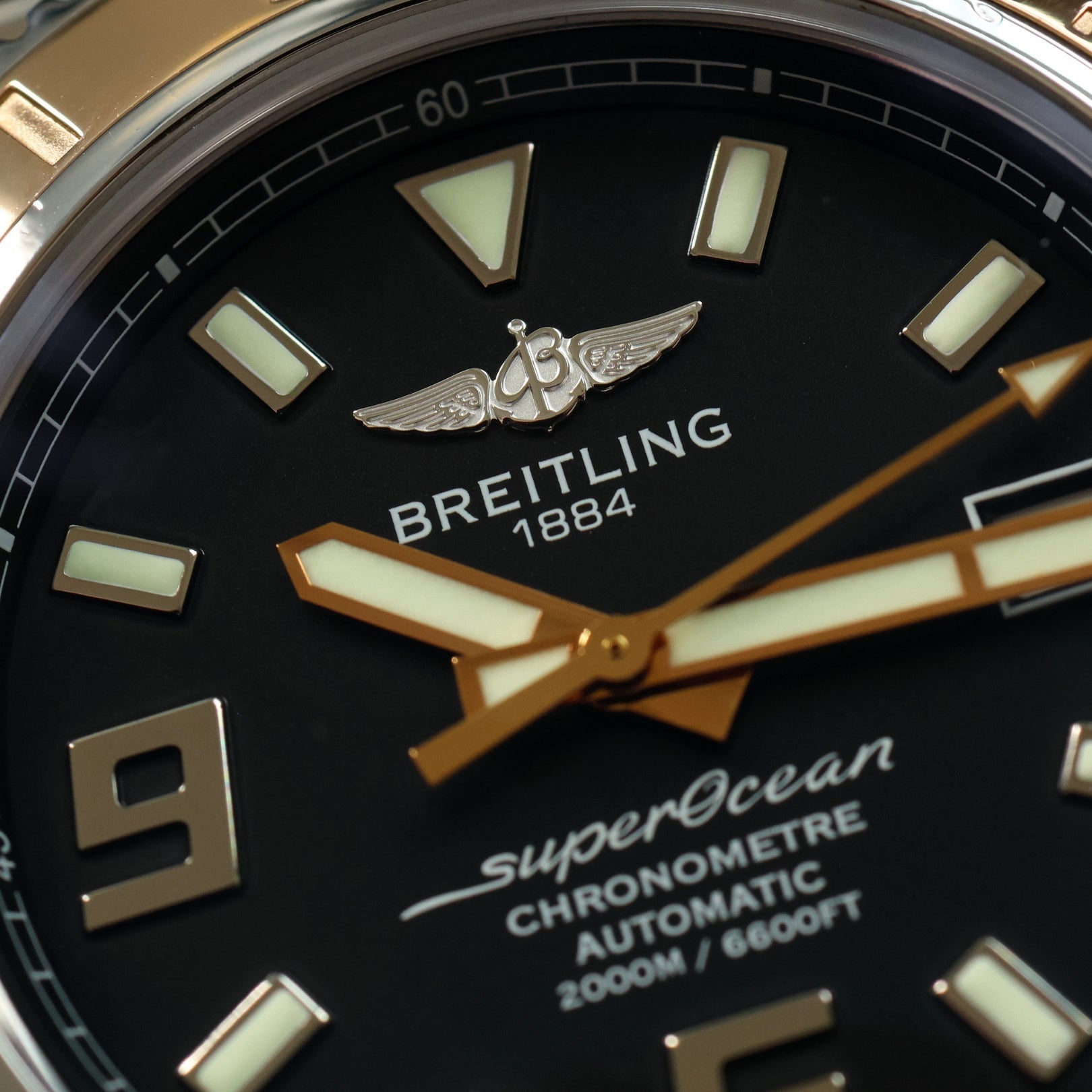 Breitling Superocean 44, Stahl/Gold, Milanaise‑Armband, Ref. C17391 - LUXUHRIA