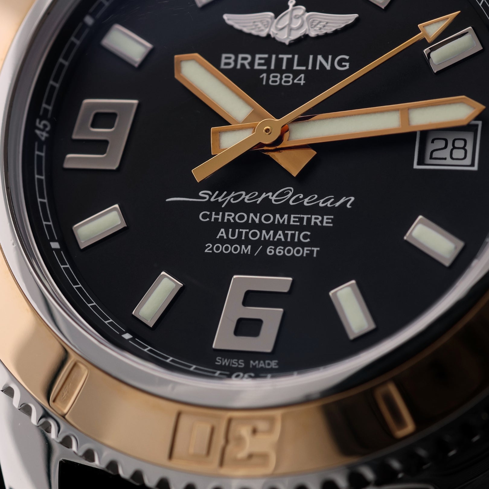 Breitling Superocean 44, Stahl/Gold, Milanaise‑Armband, Ref. C17391 - LUXUHRIA