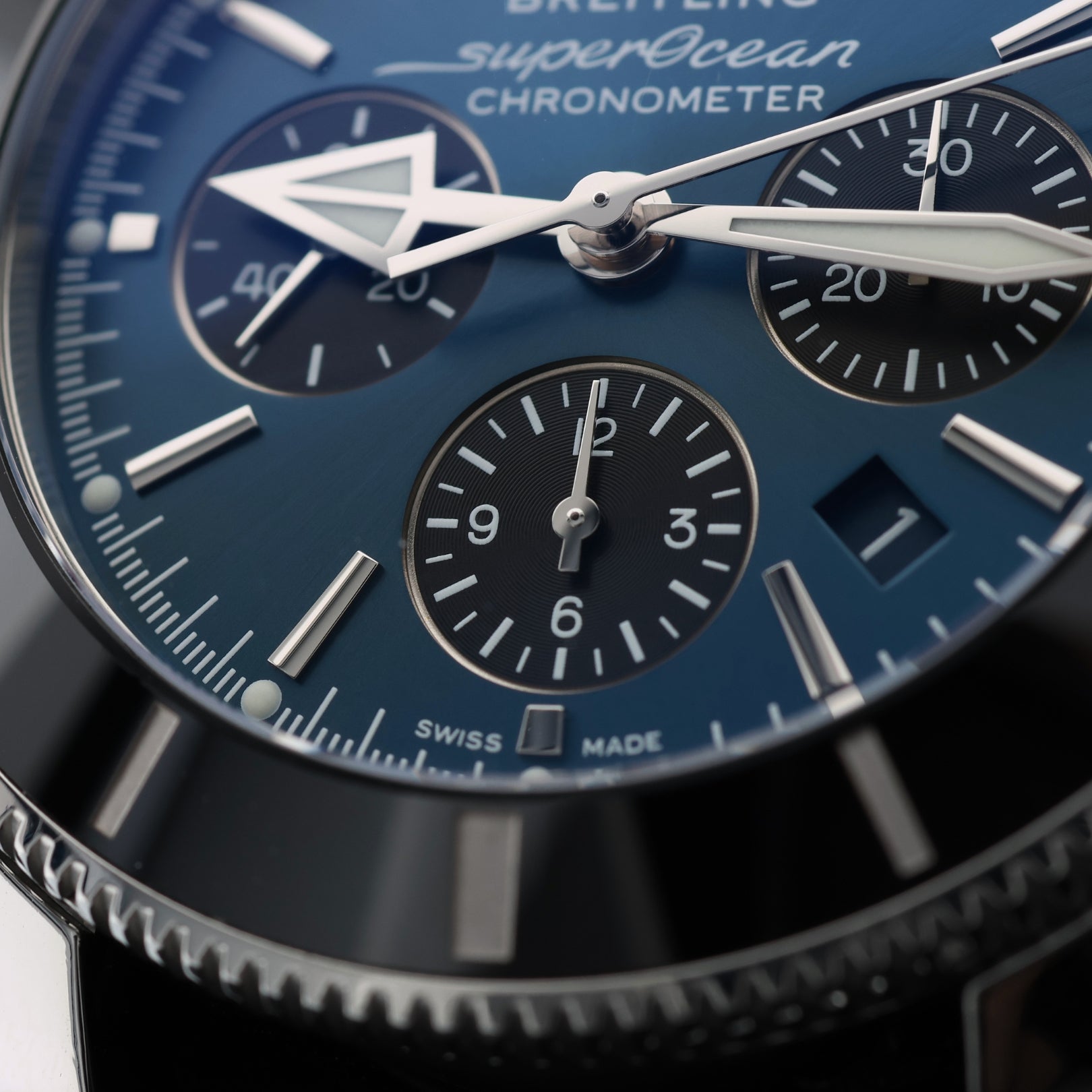 Breitling Superocean Heritage B01 Chronograph 44, Blau, Ref. AB0162121C1S1, 05 - 2024, B+P - LUXUHRIA