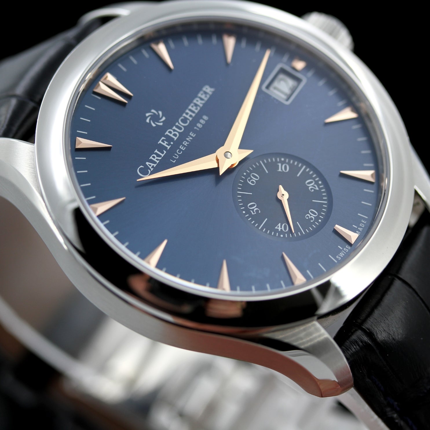 Carl F. Bucherer Manero Peripheral 40.6mm, Limited 188pcs., Blue Dial, 00.10917.08.53.88, 10 - 2019, B+P - LUXUHRIA