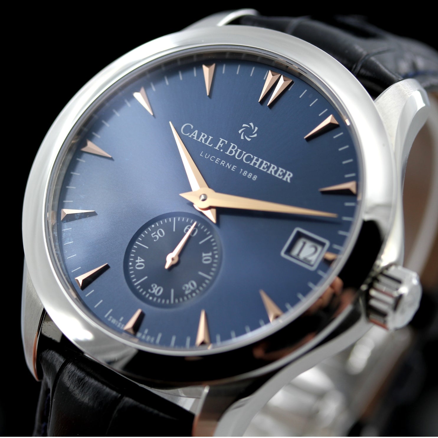 Carl F. Bucherer Manero Peripheral 40.6mm, Limited 188pcs., Blue Dial, 00.10917.08.53.88, 10 - 2019, B+P - LUXUHRIA