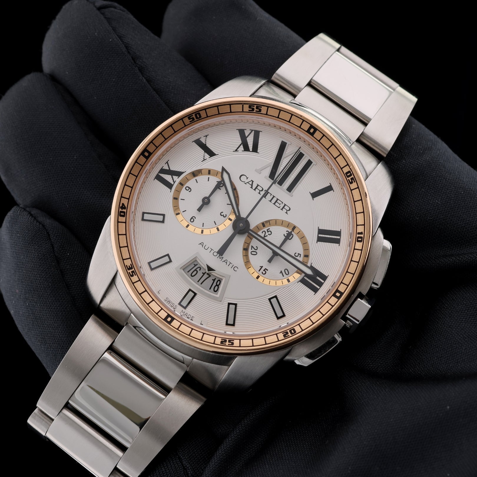 Cartier Calibre de Cartier Chronograph, 42mm, Ref. W7100042, 11 - 2014, B+P - LUXUHRIA