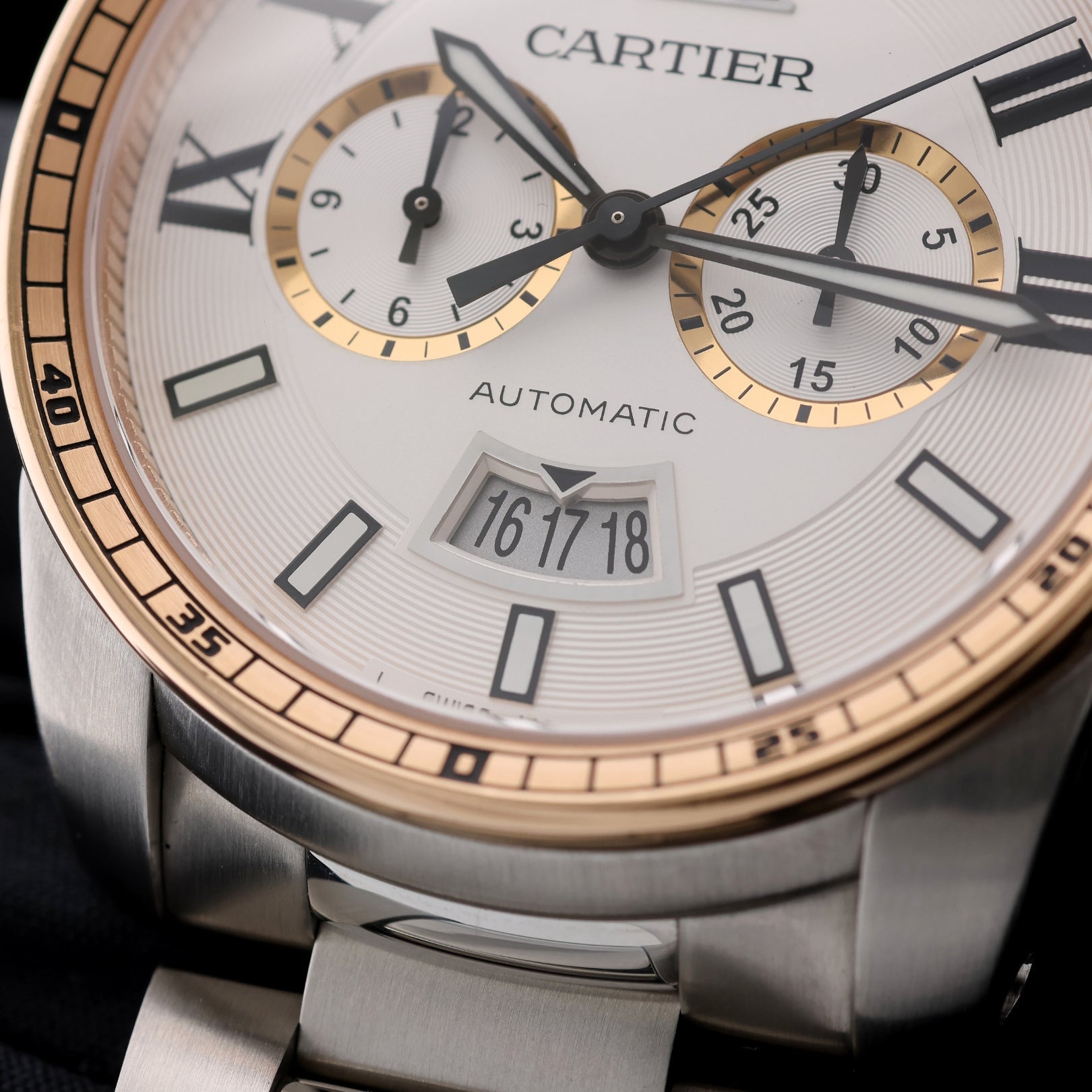 Cartier Calibre de Cartier Chronograph, 42mm, Ref. W7100042, 11 - 2014, B+P - LUXUHRIA