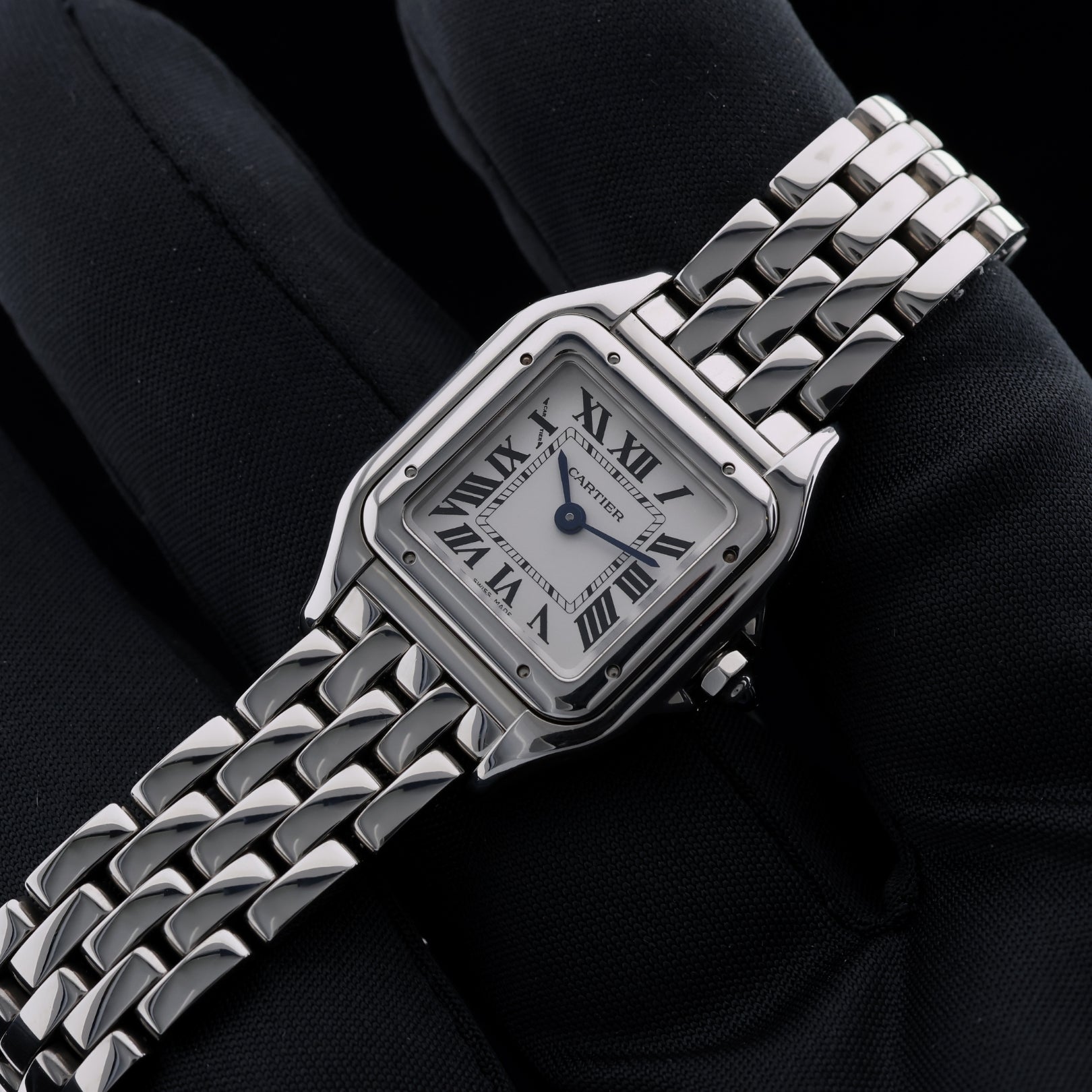 Cartier Panthère de Cartier SM, Edelstahl, 23x30 mm, Ref. WSPN0006, 08 - 2023, B+P - LUXUHRIA