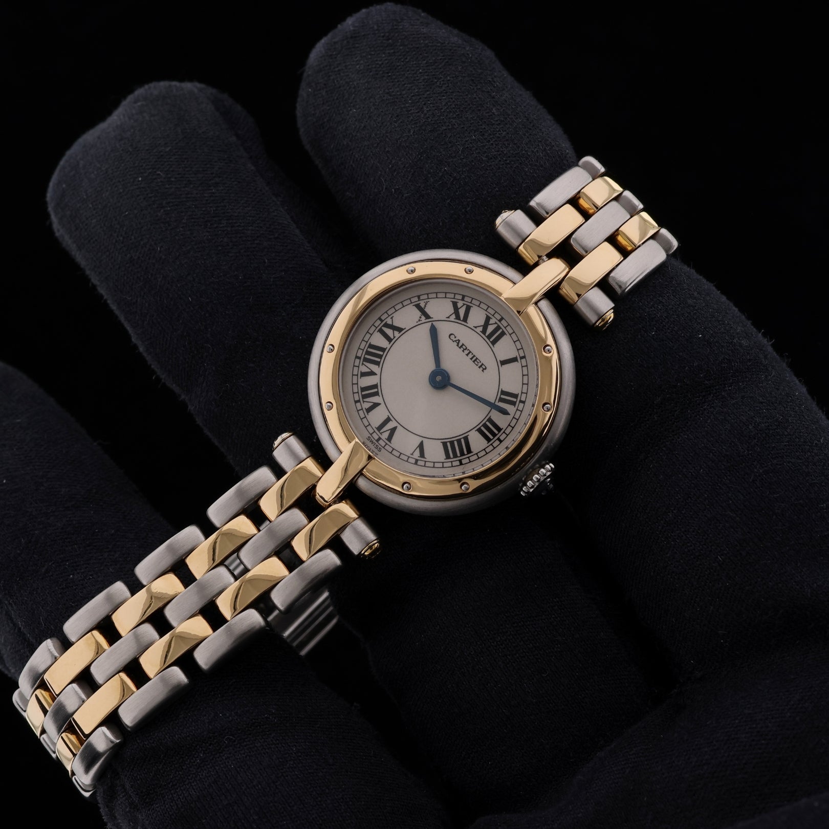 Cartier Panthère Vendome Vintage, 2-Reihig, Stahl/Gelbgold, Ref. 166920, ohne B+P - LUXUHRIA