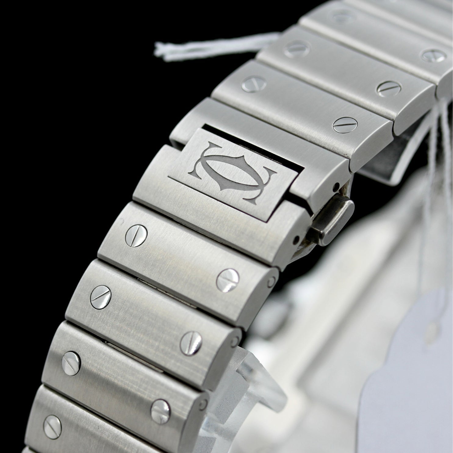 Cartier Santos de Cartier Large, großes Modell, Grün, 39.8x47.5 mm, Ref. WSSA0062, 10 - 2023, B+P - LUXUHRIA