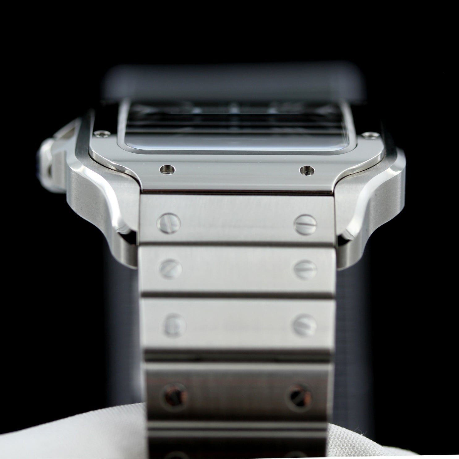 Cartier Santos de Cartier Large, großes Modell, Grün, 39.8x47.5 mm, Ref. WSSA0062, 10 - 2023, B+P - LUXUHRIA