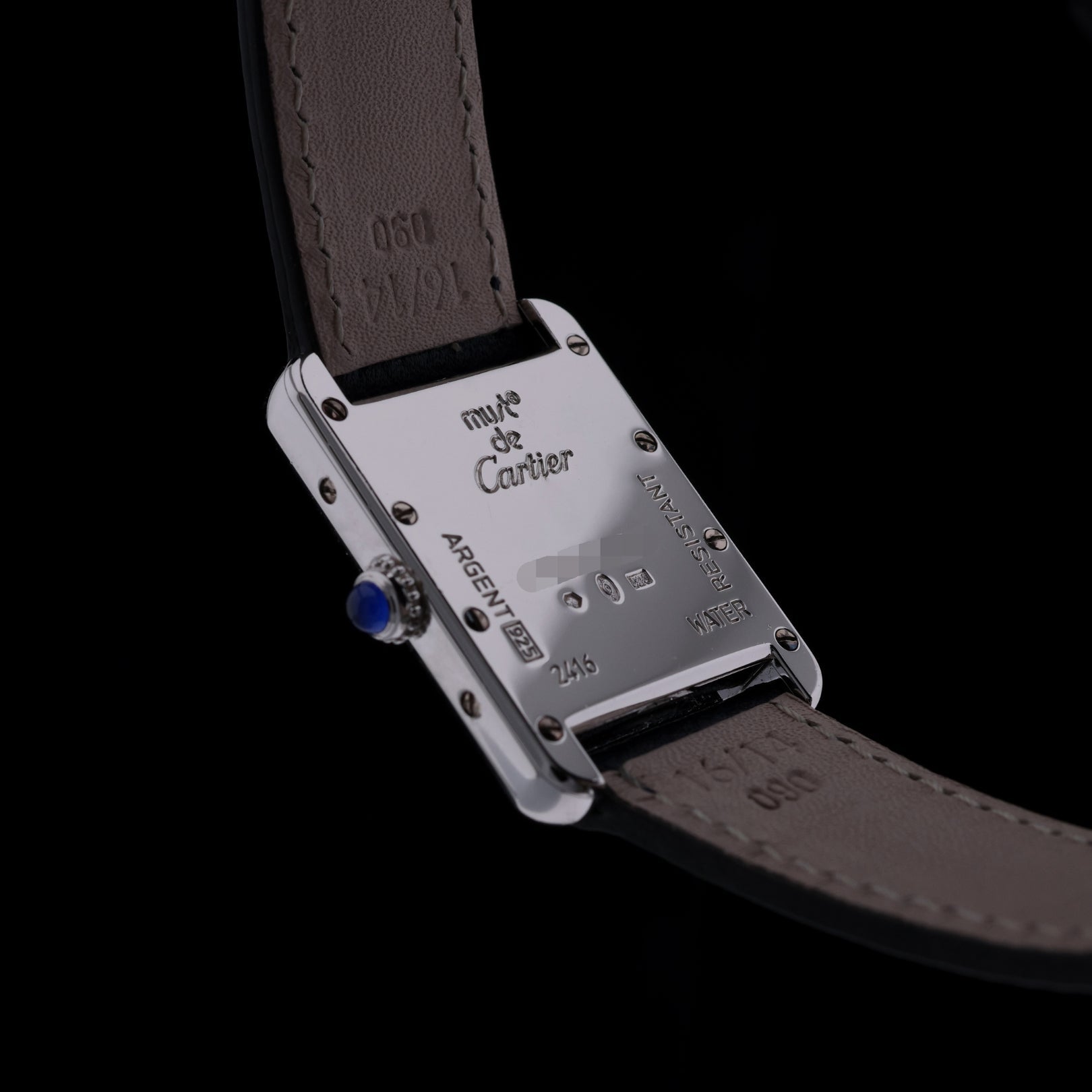 Cartier Tank Must, Light Blue Dial, Silber, Ref. 2416 / W1016530, 12-2000, B+P - LUXUHRIA