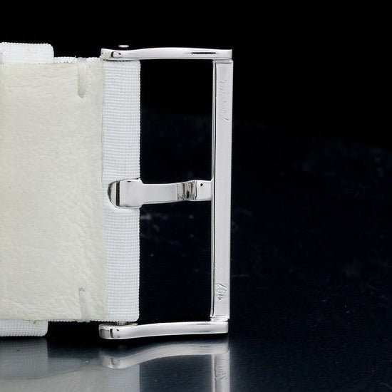 Chopard Ladies Classic, Diamond Rectangle, 18kt Weissgold, 240 Diamonds, Enamel Dial, 43x20.5mm, Ref. 139130-1001, B+P - LUXUHRIA