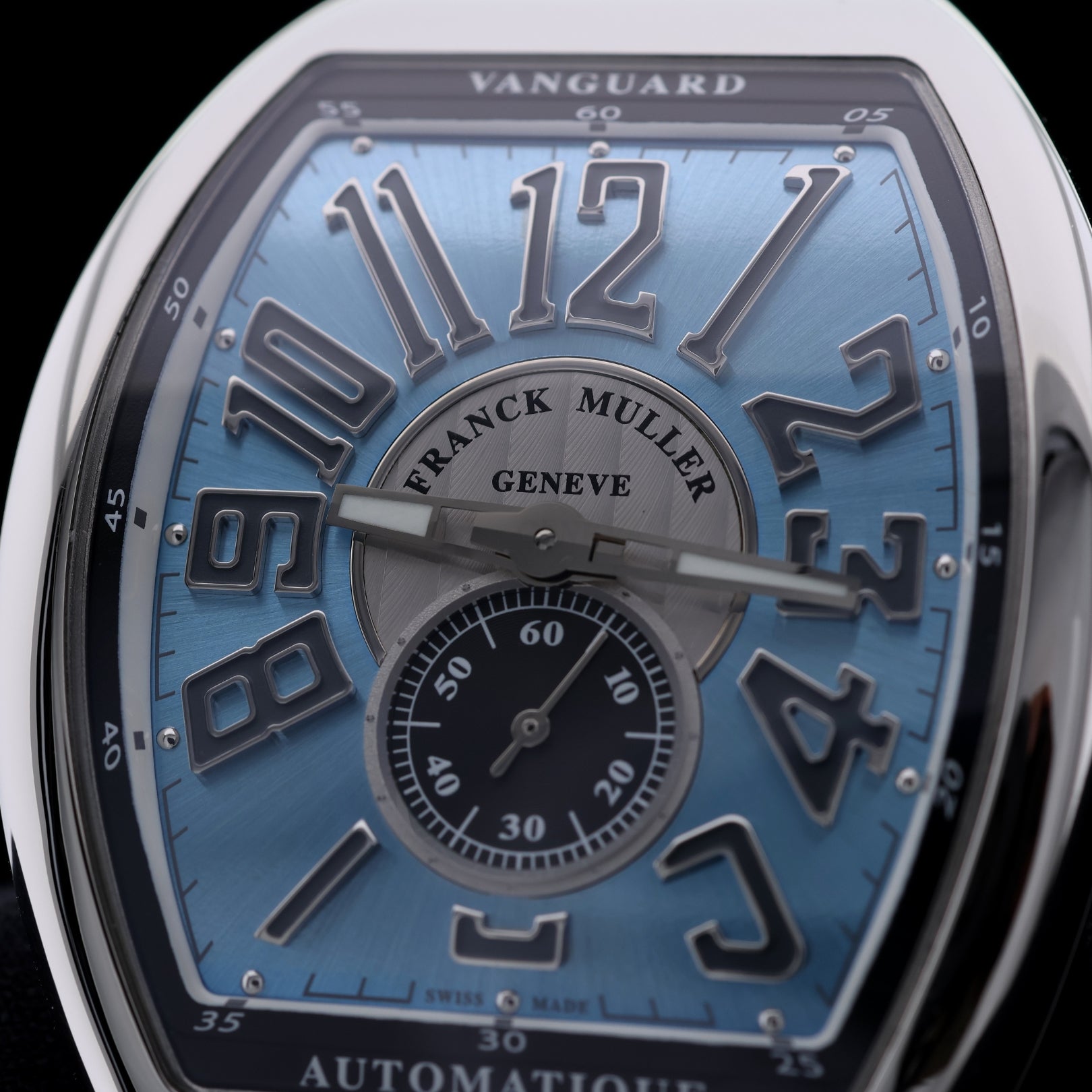 Franck Muller Vanguard, Edelstahl, Ice Blue, Ref. 01T 41V SS6AT AC F0V, 2024 B+P - LUXUHRIA
