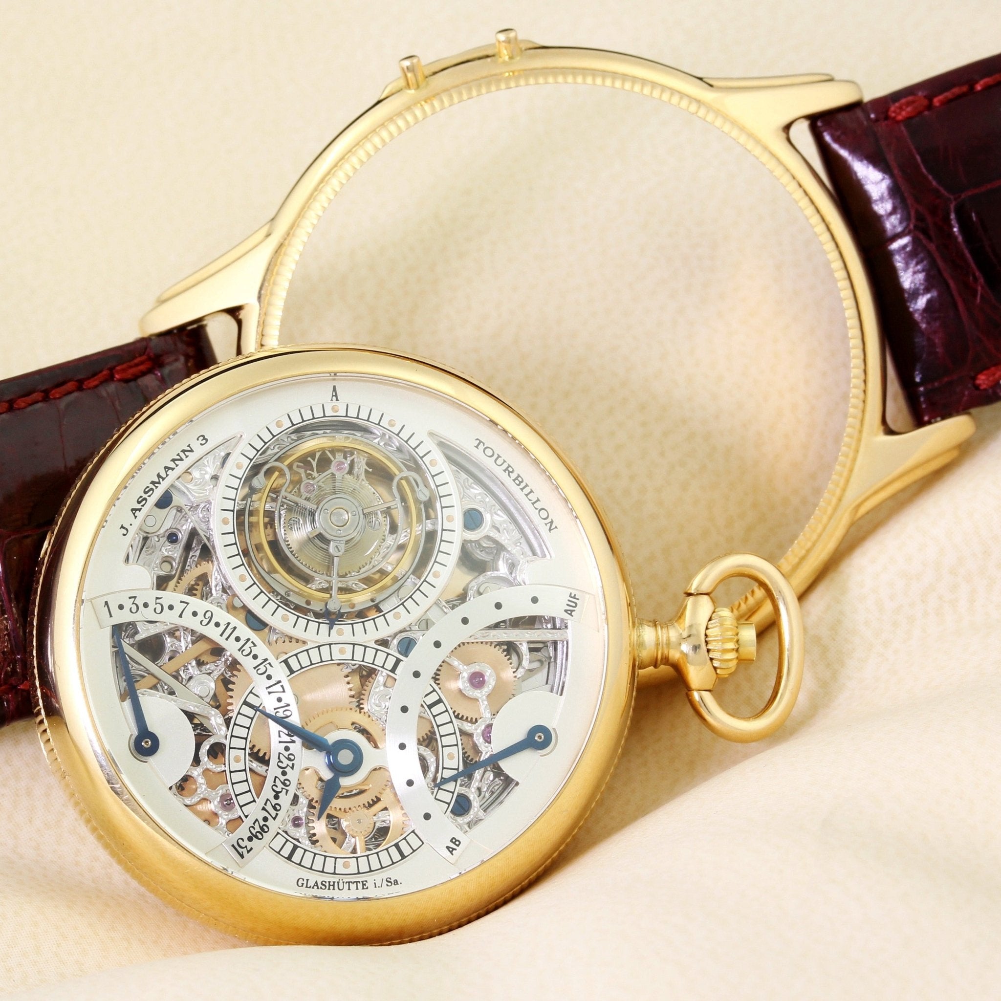 Glashütte Original, Julius Assmann 3 Tourbillon, Limited 25 Pieces, Rarität, Fullset, B+P - LUXUHRIA