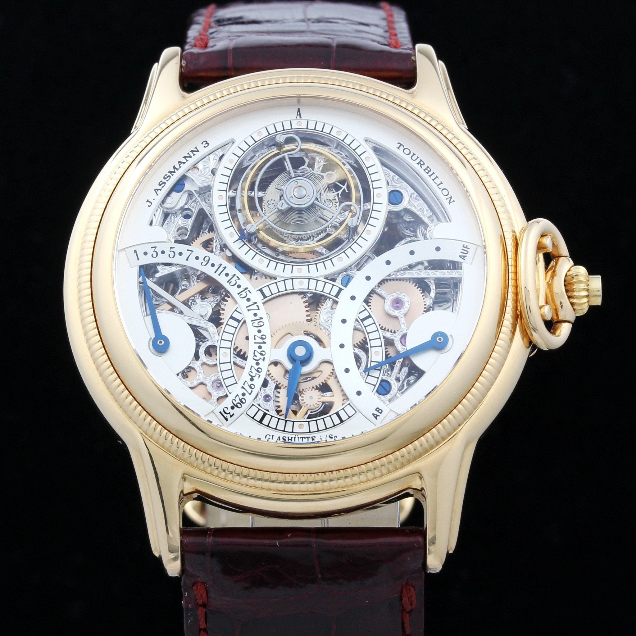 Glashütte Original, Julius Assmann 3 Tourbillon, Limited 25 Pieces, Rarität, Fullset, B+P - LUXUHRIA