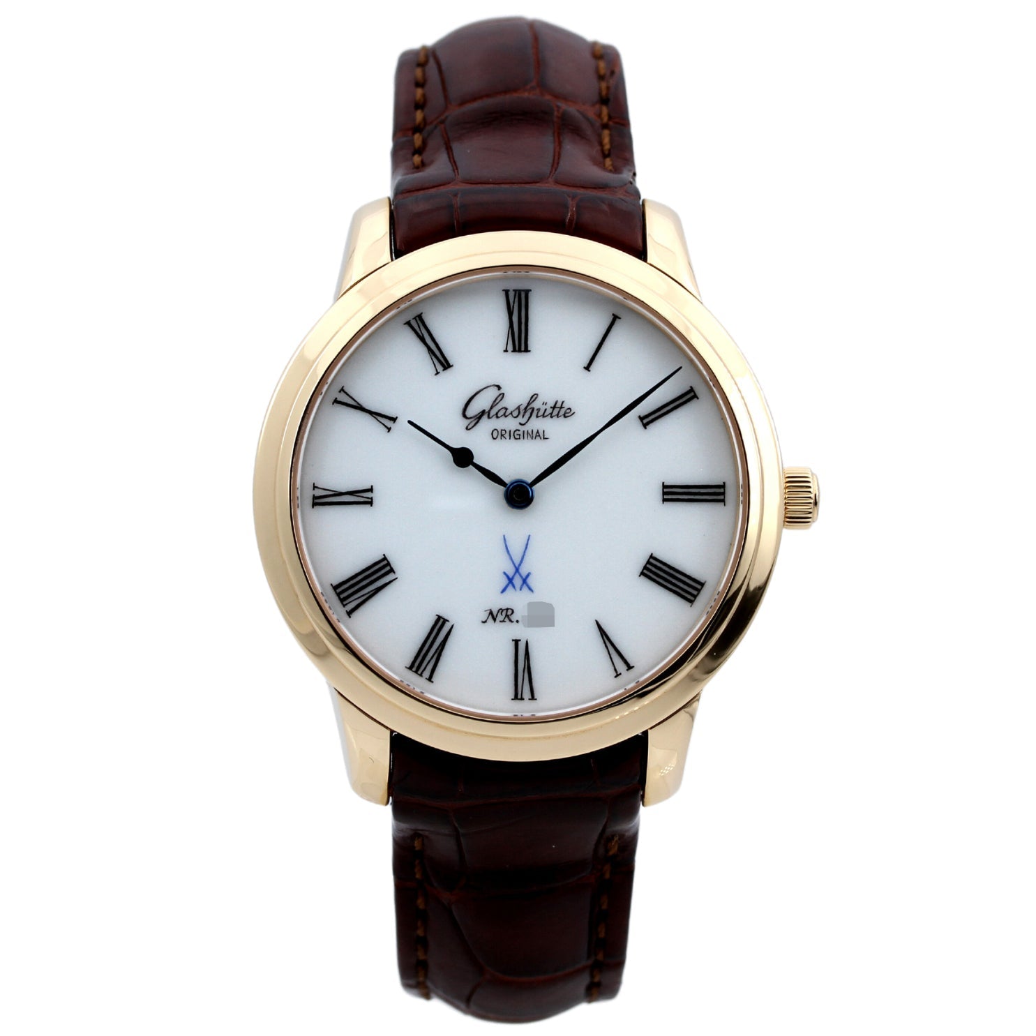 Glashütte Original Senator 40mm, Meissen Dial, Rose Gold, 100-10-01-01
