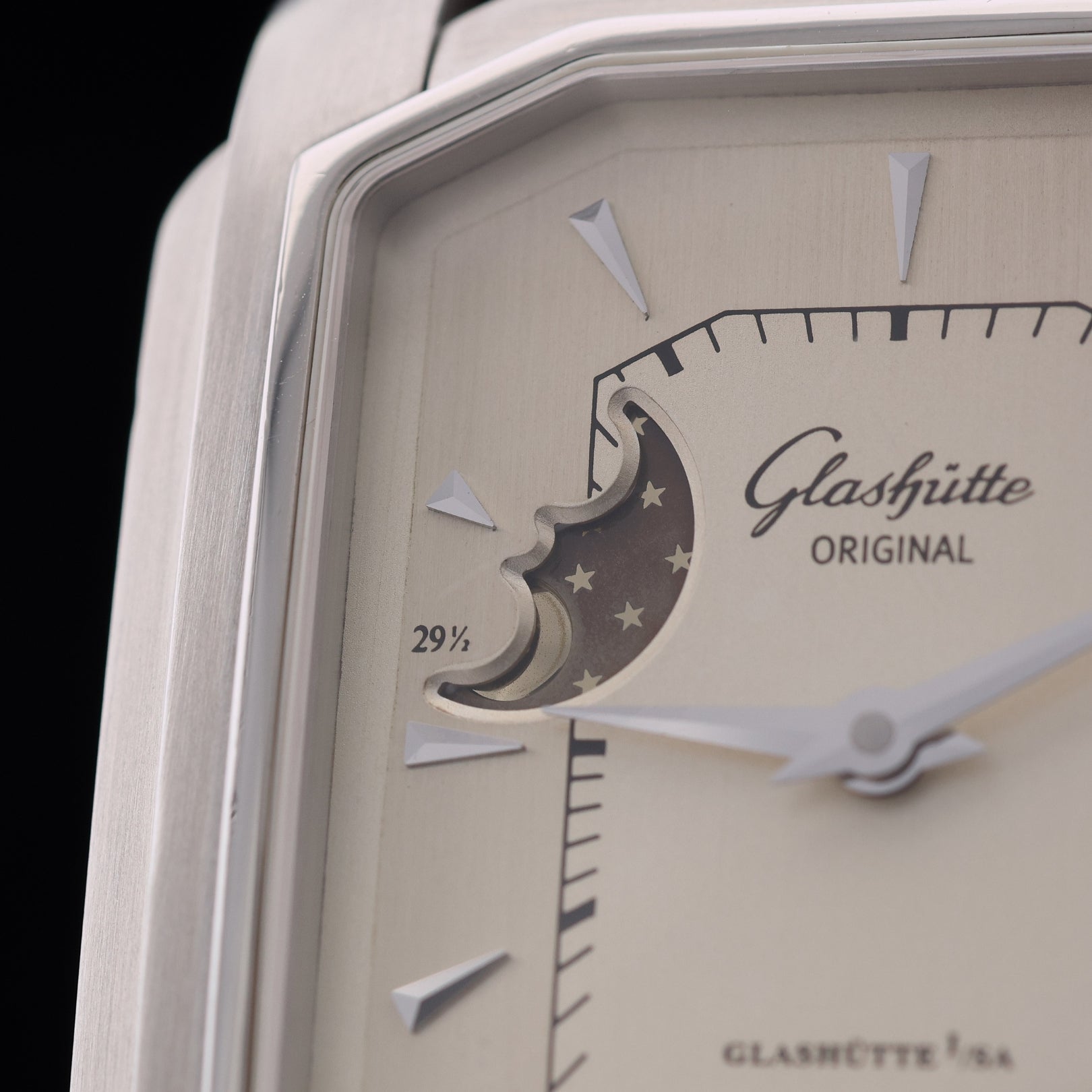 Glashütte Original Senator Karrée Mondphase, Faltschliesse, Ref. 39 - 43 - 04 - 04 - 04, 05 - 2000, B+P - LUXUHRIA