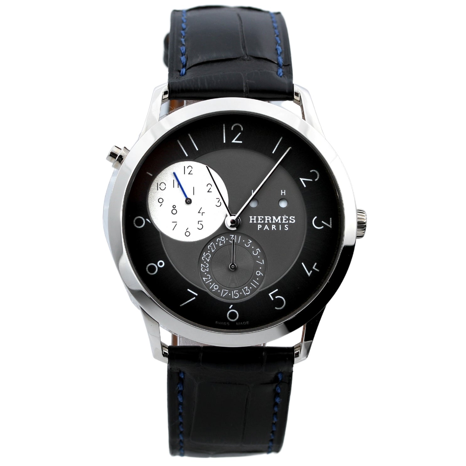 Hermes GMT Slim d´Hermes Paris, Limited Edition 120, Palladium, CA5.860, W046386WW00, B&P - LUXUHRIA