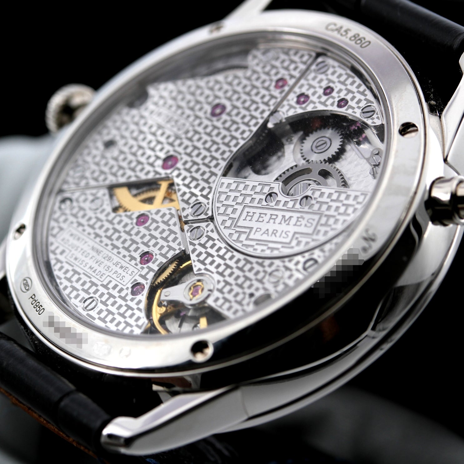 Hermes GMT Slim d´Hermes Paris, Limited Edition 120, Palladium, CA5.860, W046386WW00, B&P - LUXUHRIA