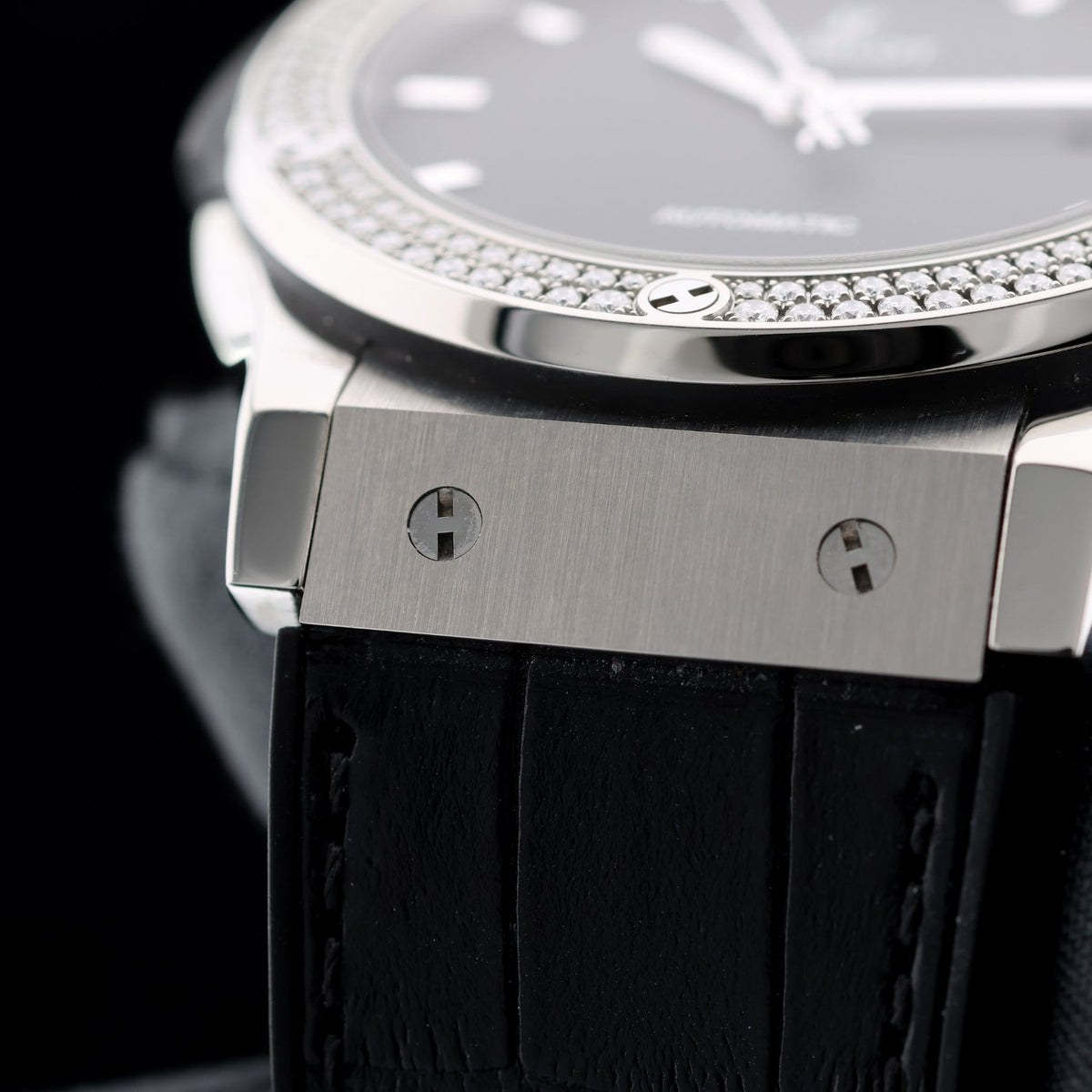 Hublot Classic Fusion Titanium, Black Dial, Diamonds, Ref. 542.NX.1171.LR.1104, 2023, B+P - LUXUHRIA